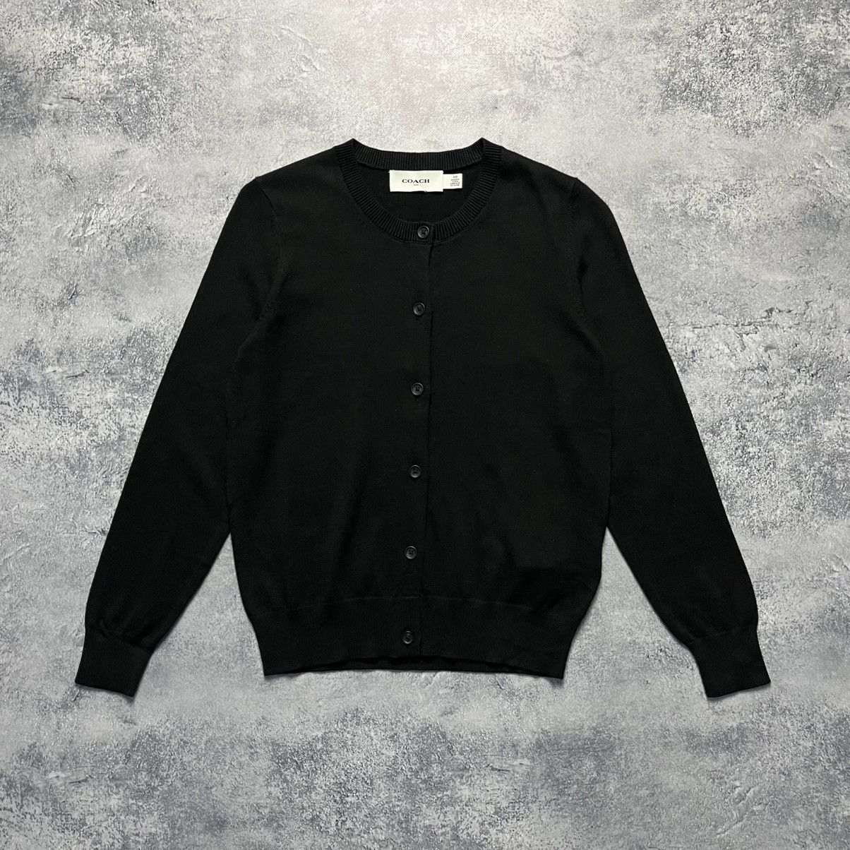 Coach × Designer Coach Black Cardigan Sweater Luxury Designer Size XXS / US 00 / IT 34 - 1 Thumbnail