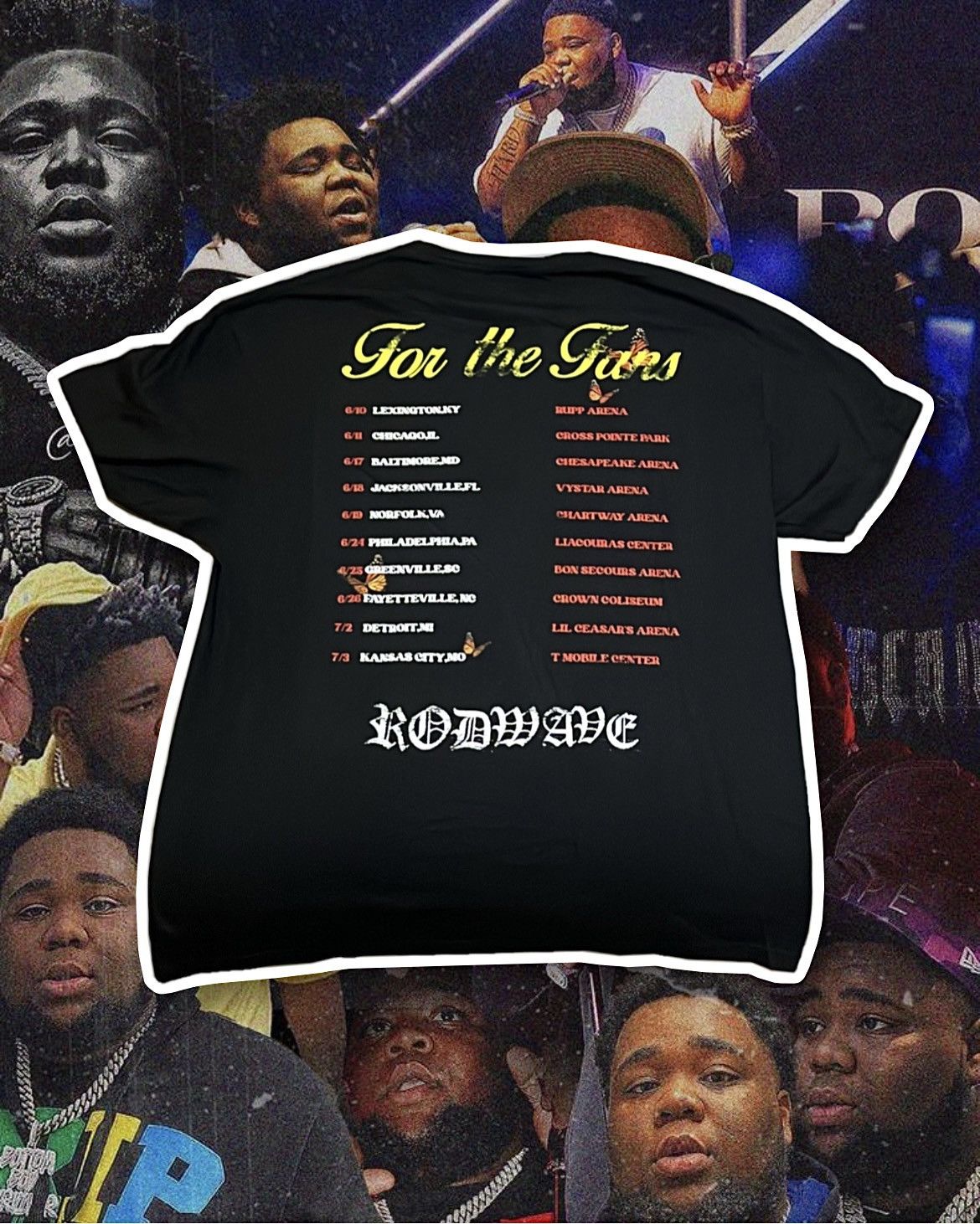 Rap Tees Rod Wave Tour Shirt Size US XXL / EU 58 / 5 - 2 Thumbnail