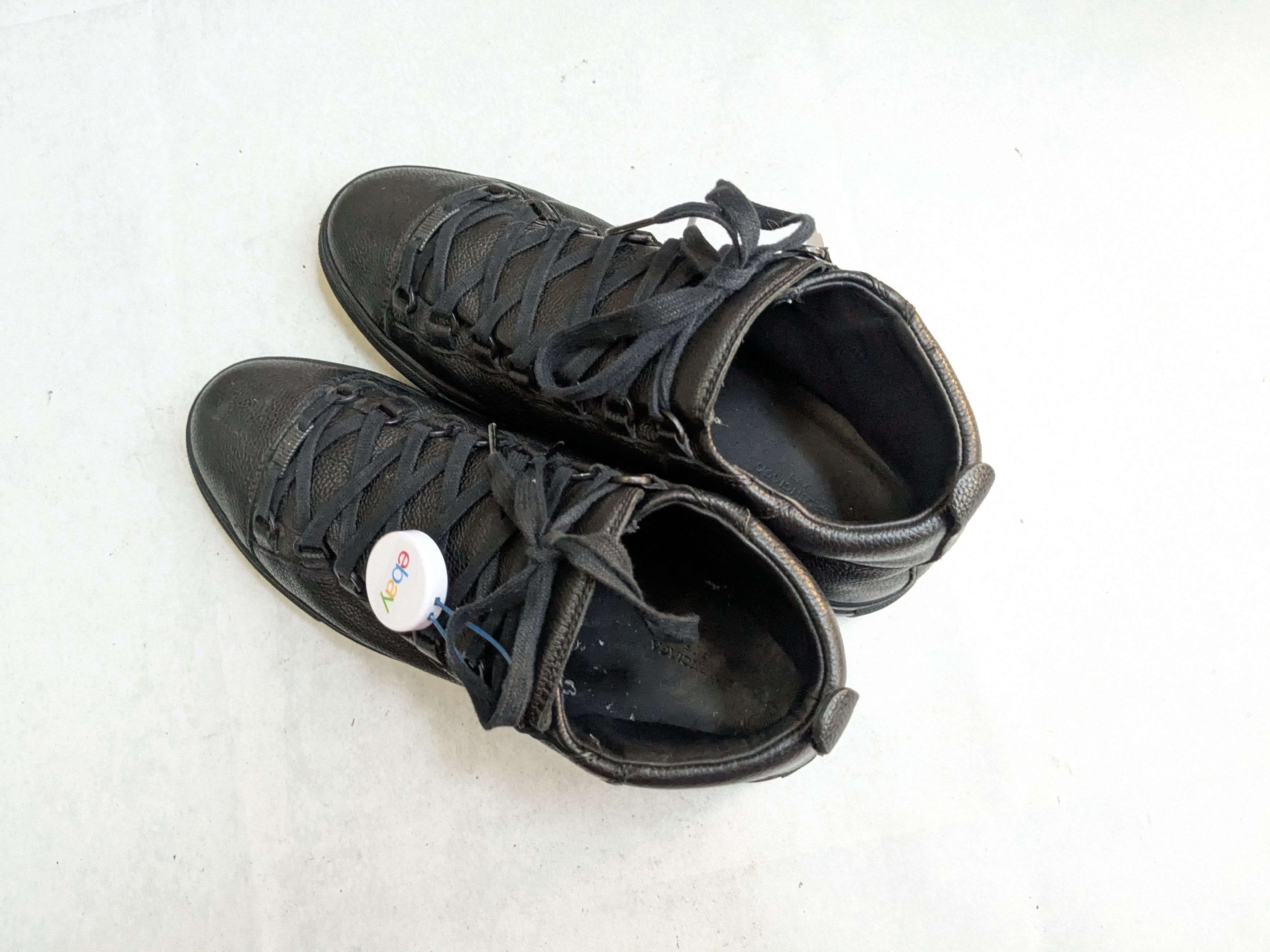 Balenciaga Balenciaga Arena High Top Sneakers Black 11 Leather Size US 11 / EU 44 - 12 Thumbnail