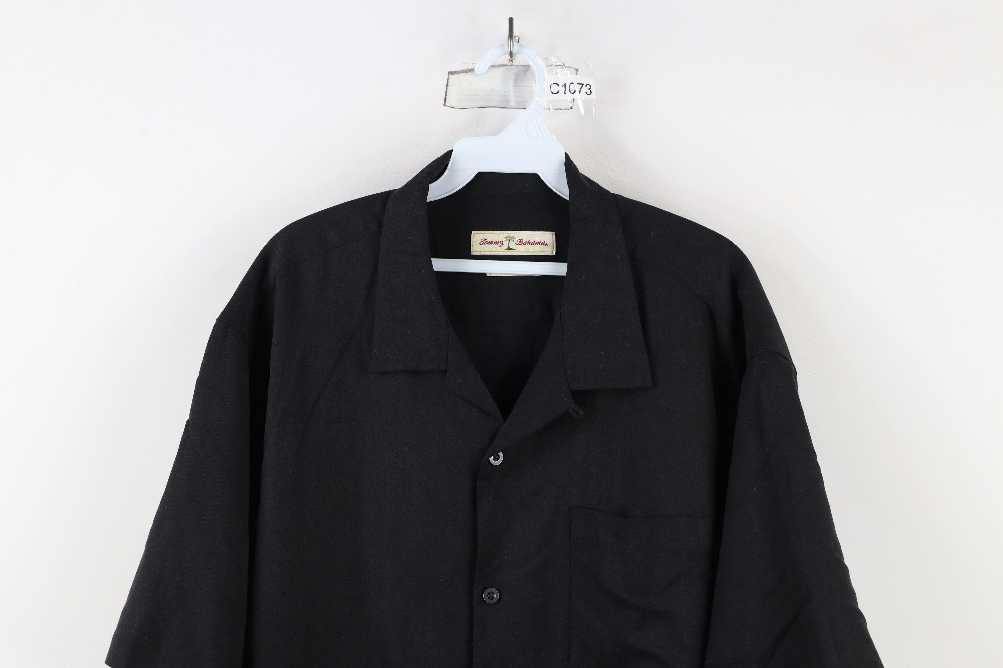 Tommy Bahama × Vintage Vintage 90s Tommy Bahama Looped Collar Button Shirt Black Size US XL / EU 56 / 4 - 2 Thumbnail