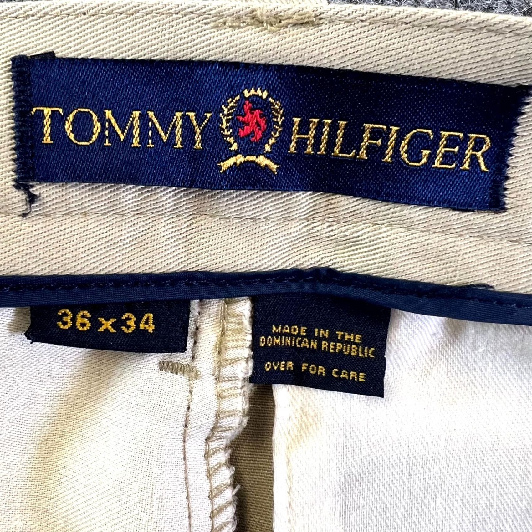 Tommy Hilfiger Tommy Hilfiger Pants Mens 36x34 Khaki 100% Cotton Straight Chino Dress Casual Business Size US 36 / EU 52 - 6 Thumbnail