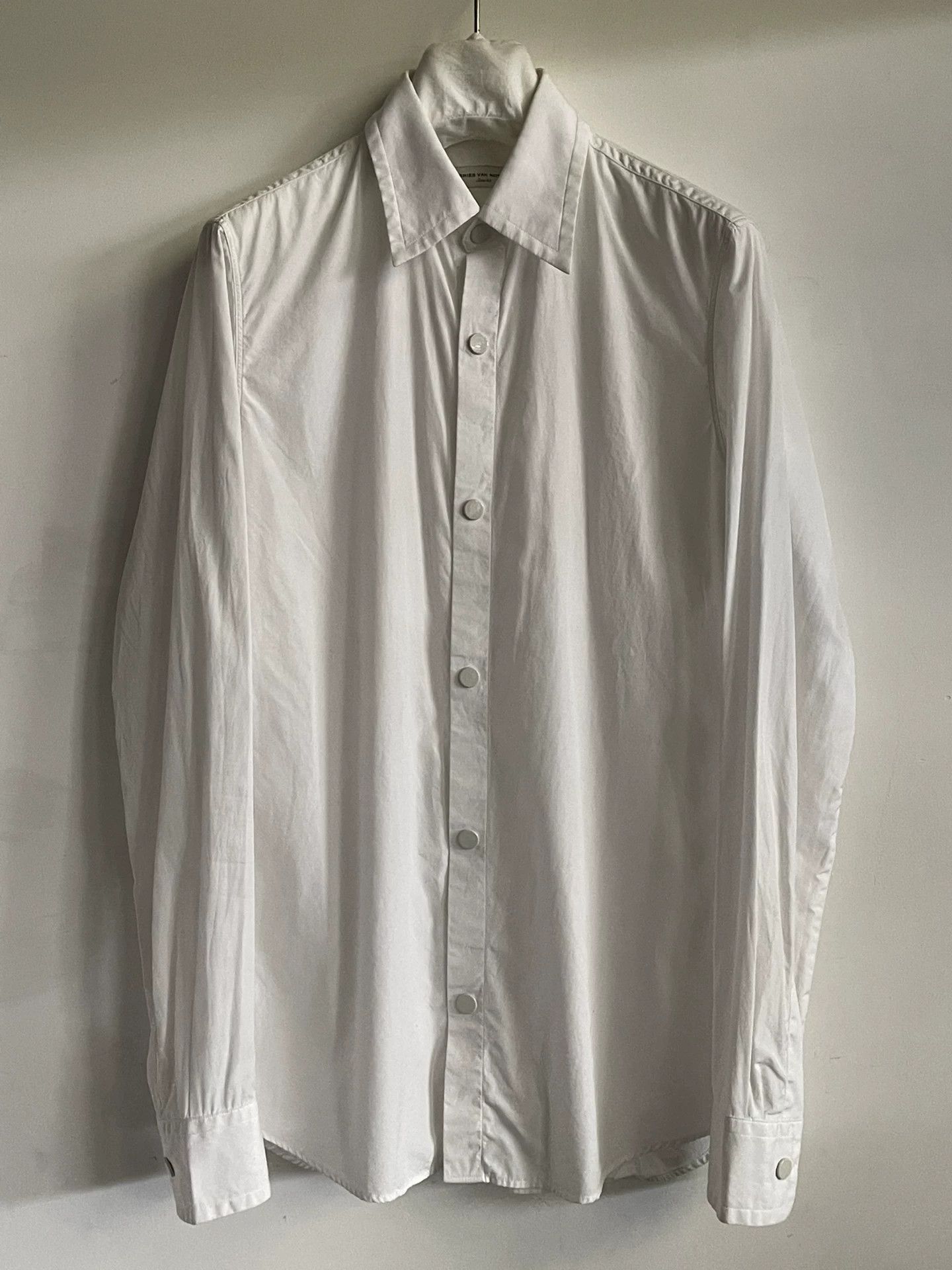 Dries Van Noten Dries Van Noten White Button-Down Shirt Jacket Size US S / EU 44-46 / 1 - 1 Thumbnail
