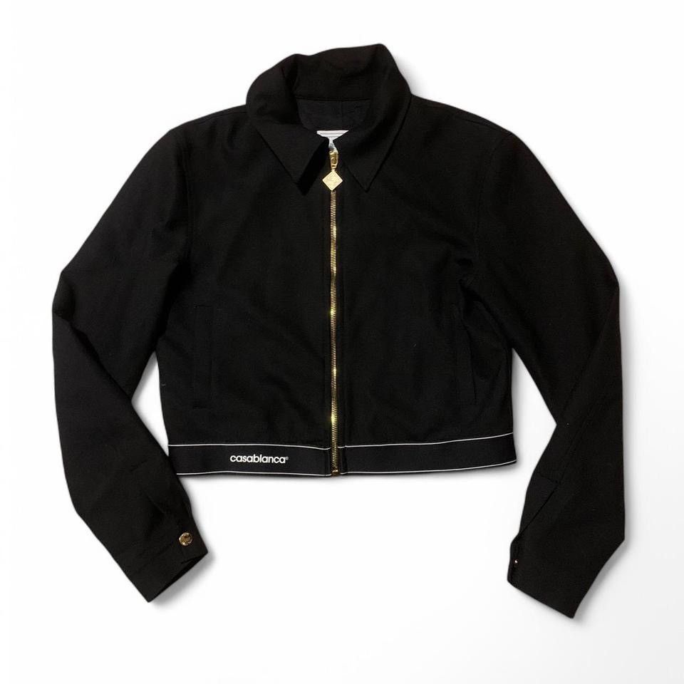 Casablanca Black Casablanca Sports Cropped Wool Tailoring Jacket Size S / US 4 / IT 40 - 4 Thumbnail
