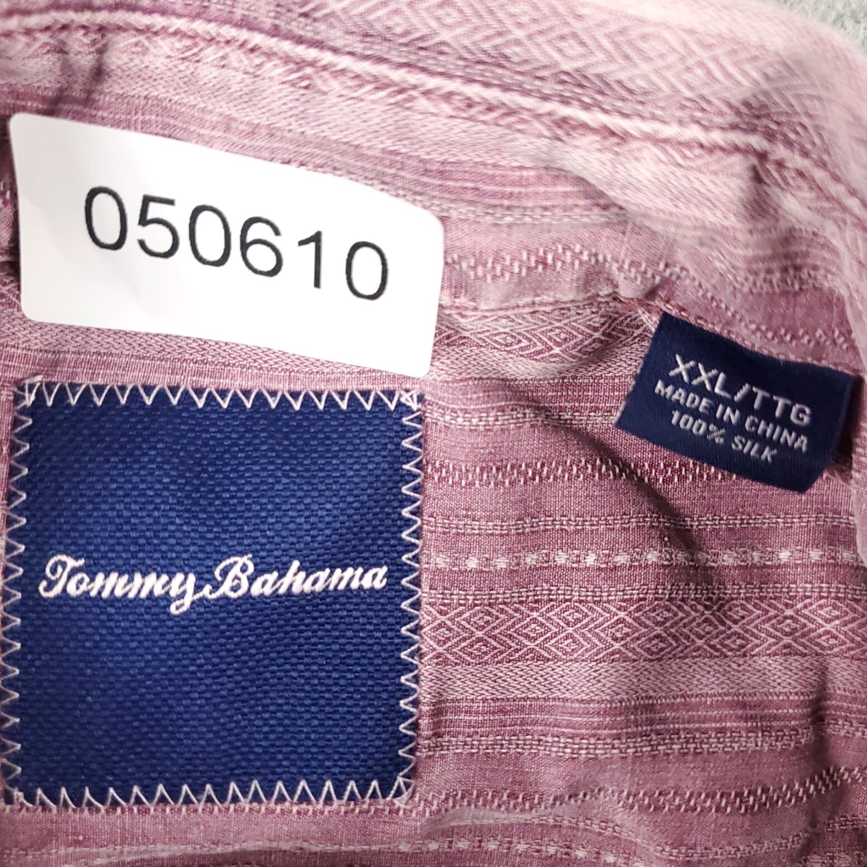 Tommy Bahama Tommy Bahama Shirt Mens 2XL Button-Up Short Sleeve Hawaiian Striped Purple Burgundy Aloha Beach Casual Mens Size US XXL / EU 58 / 5 - 7 Thumbnail