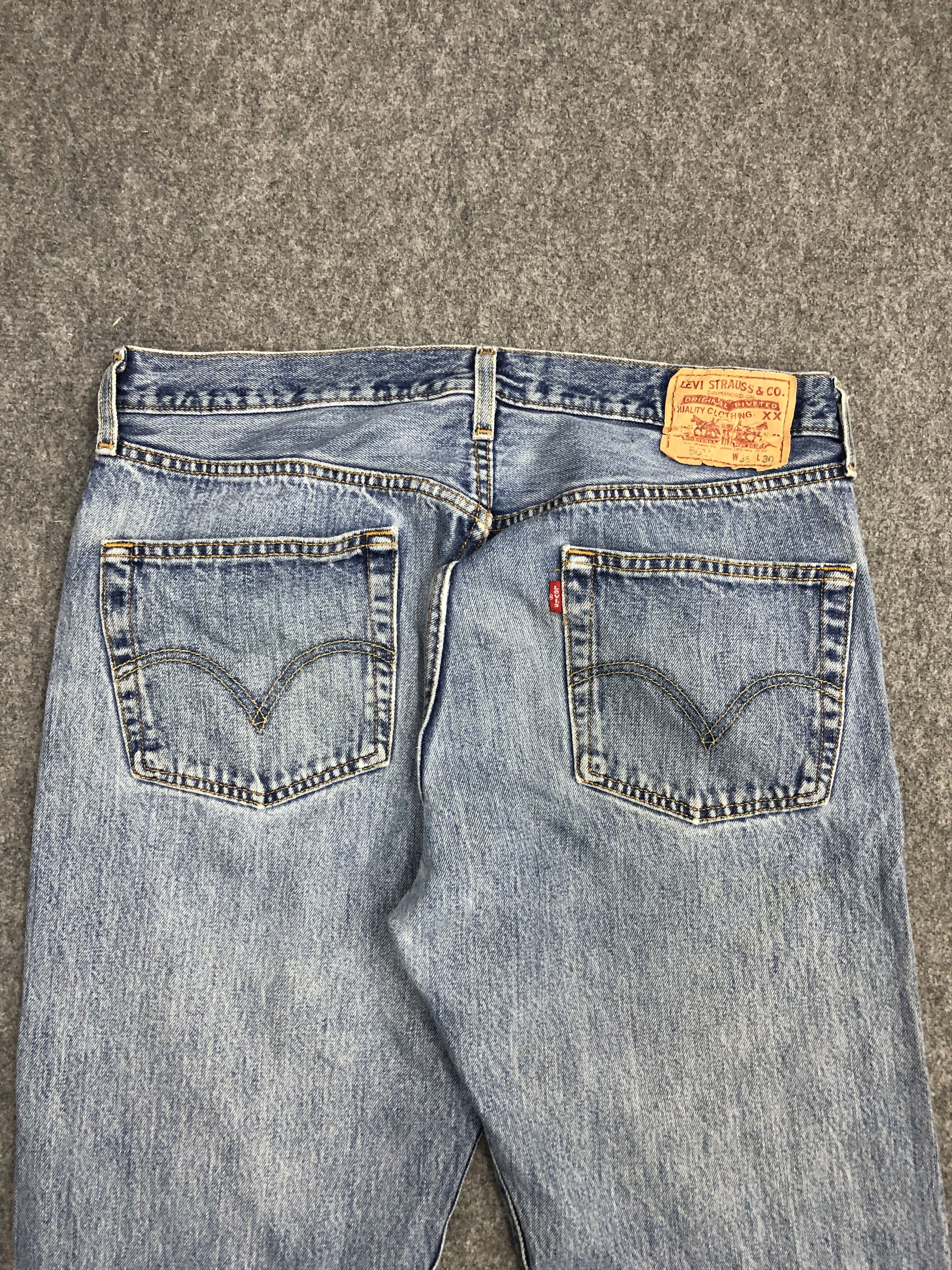 Levi's × Vintage Vintage 90s Levis 501 Light Wash Jeans DP0978 Size US 36 / EU 52 - 4 Thumbnail