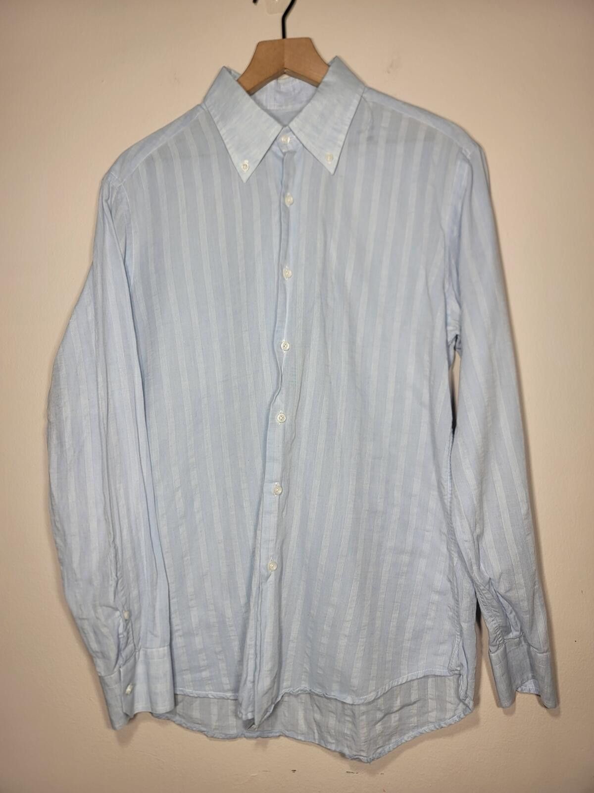 Other Sorrento Linen Striped Button Down Shirt Quiet Lux Sz XL Size 44R - 1 Thumbnail