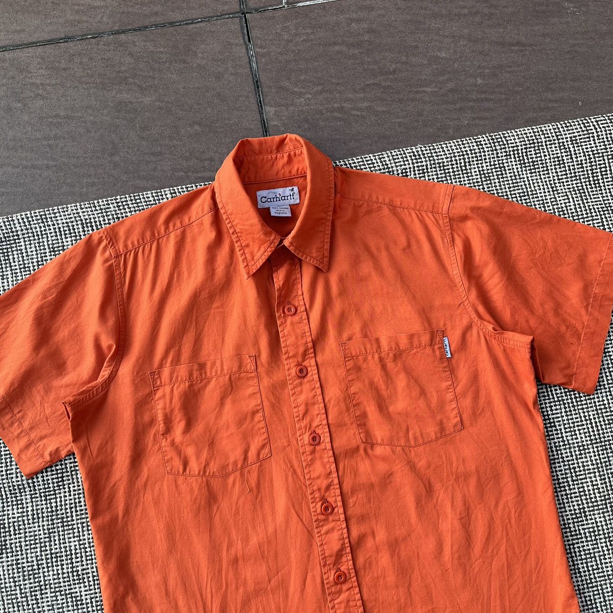 Carhartt × Vintage Carhart Work Short Shirt Orenge Size US M / EU 48-50 / 2 - 5 Thumbnail