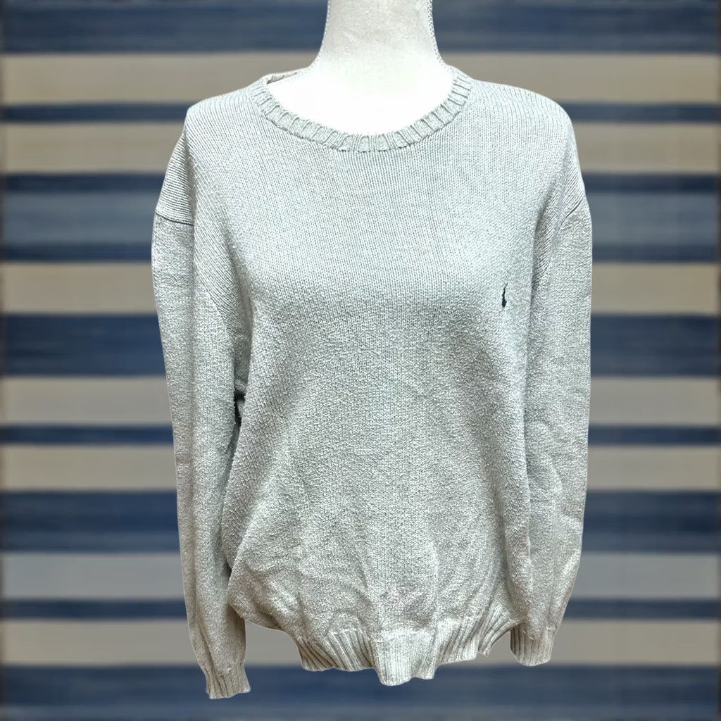 Ralph Lauren Polo Ralph Lauren Women's Light Gray Knitted Sweater XL Long Sleeve Pullover Size XL / US 12-14 / IT 48-50 - 1 Thumbnail
