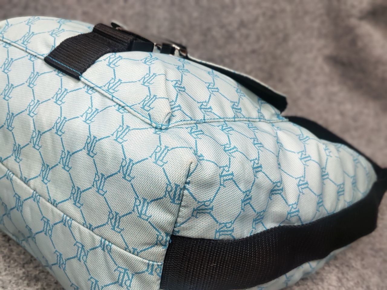 Lauren Ralph Lauren Vintage Lauren Ralph Lauren Hobo Handbag blue Monogram Y2K Size ONE SIZE - 13 Thumbnail