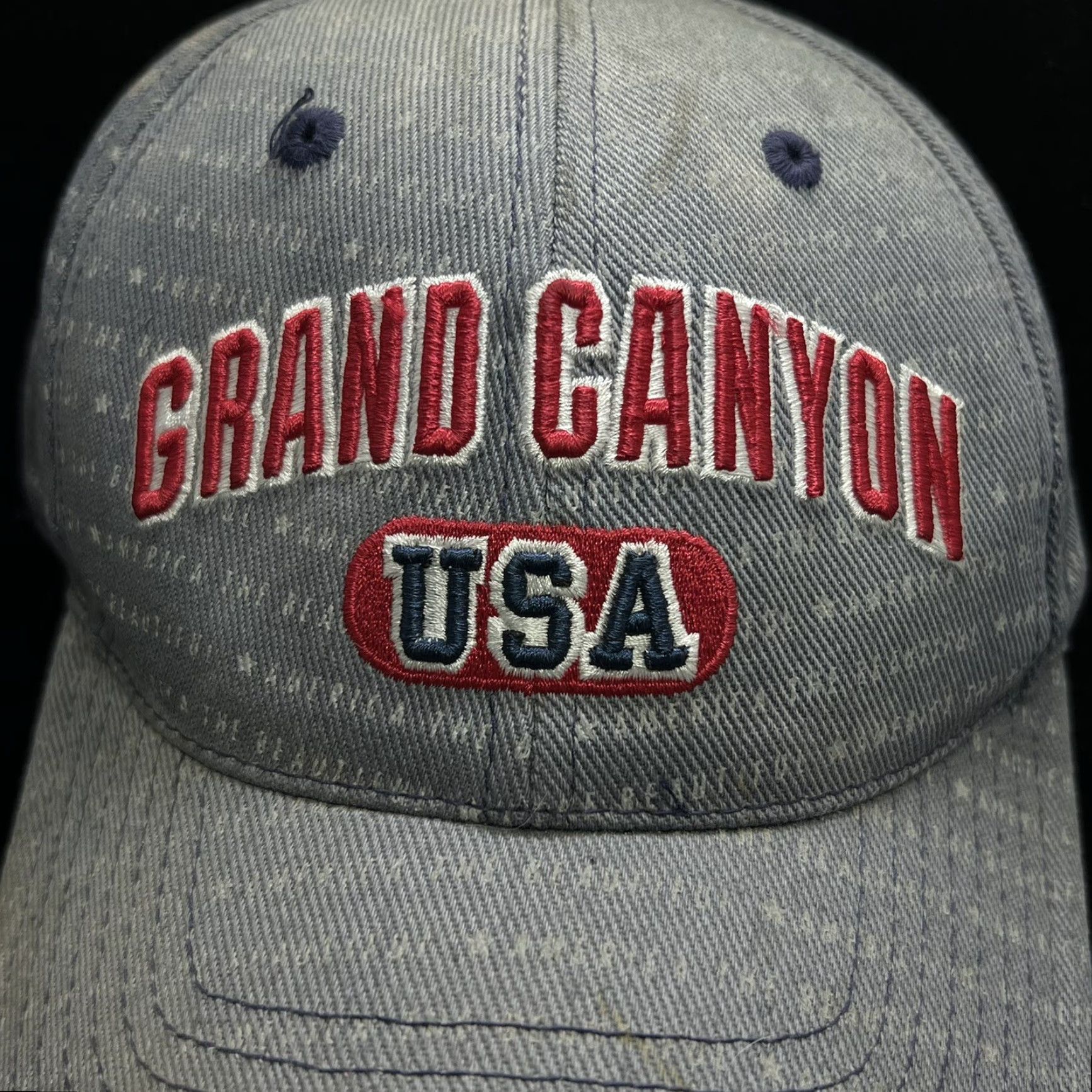 Vintage Grand Canyon USA Nat. Park Embroidered Logo Unisex Adults Adjustable One Size Blue Hat Cap Size US M / EU 48-50 / 2 - 2 Thumbnail