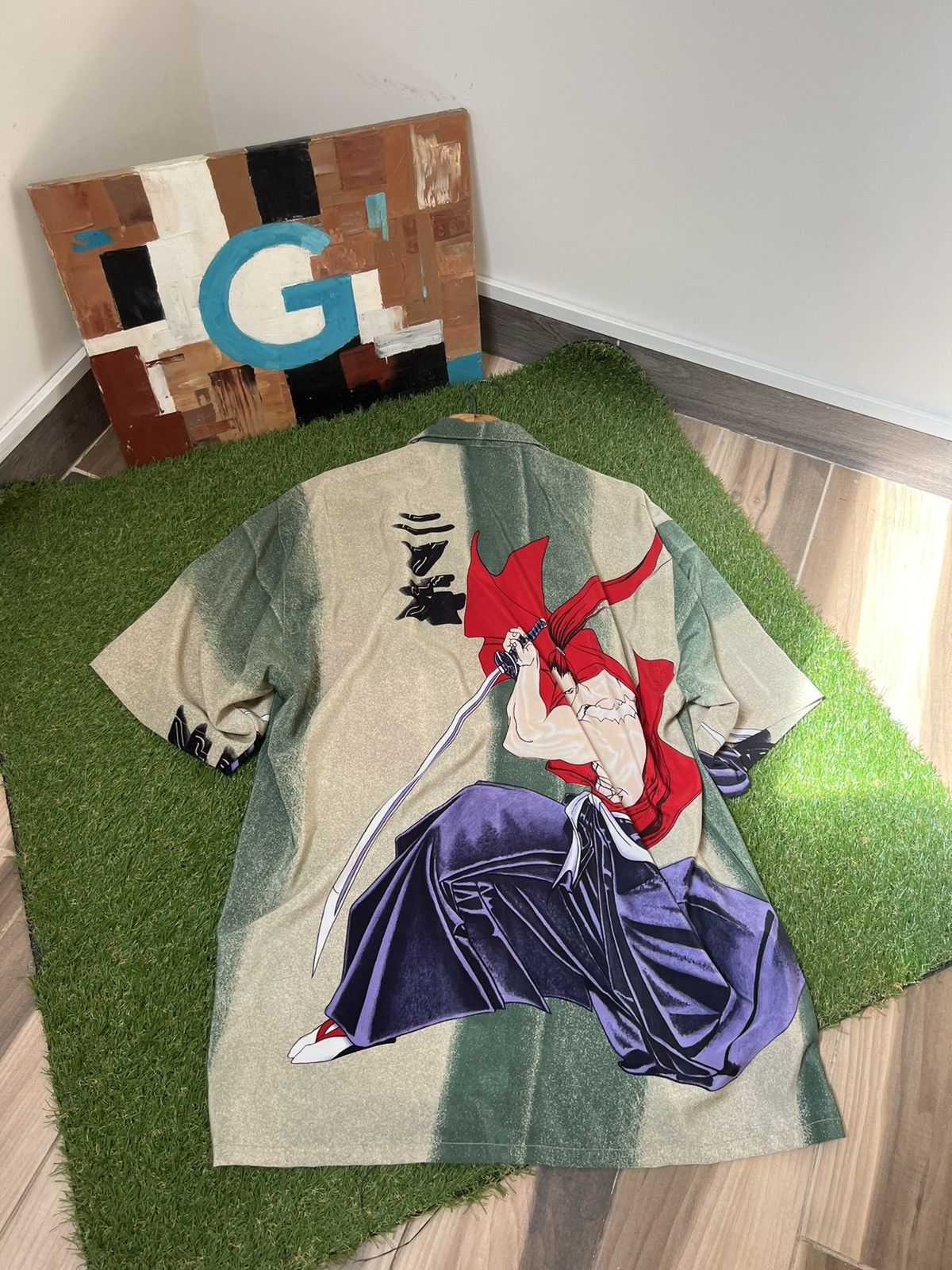 Japanese Brand × Vintage 🐉Vintage Japanese Warrior Samurai Dragon Japan Button Up Size US L / EU 52-54 / 3 - 6 Thumbnail