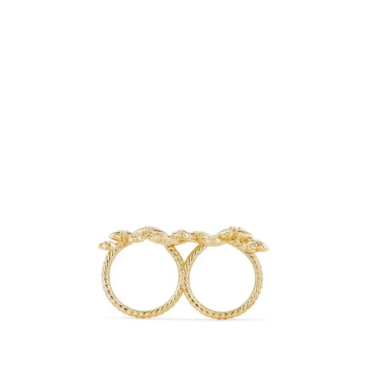 David Yurman o1s1wg111025 R13870D /Size 7 /Two Finger Ring in Golden Size ONE SIZE - 3 Thumbnail