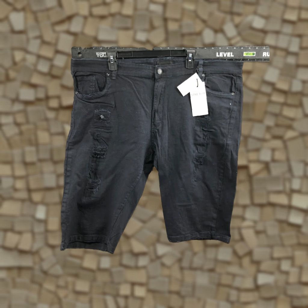Vintage Bleeker & Mercer Bermuda Shorts Mens Slim Mid Rise Dark Navy Blue 42 Denim Cotton Blend 5-Pocket Style Bermuda Casual Everyday Size US 42 / EU 58 - 1 Thumbnail