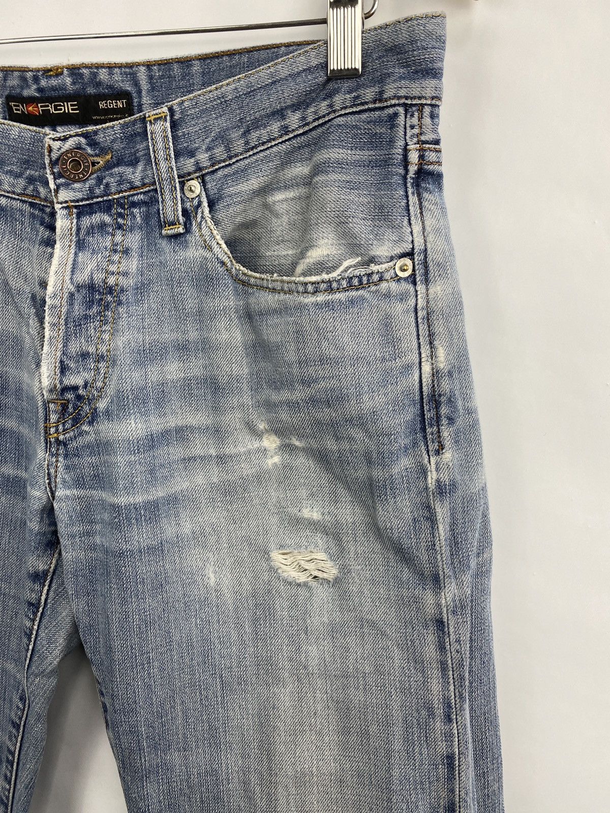 Energie 🇯🇵 Vintage 90s Energie Distressed Japanese Style Y2K Jeans Size US 32 / EU 48 - 17 Thumbnail