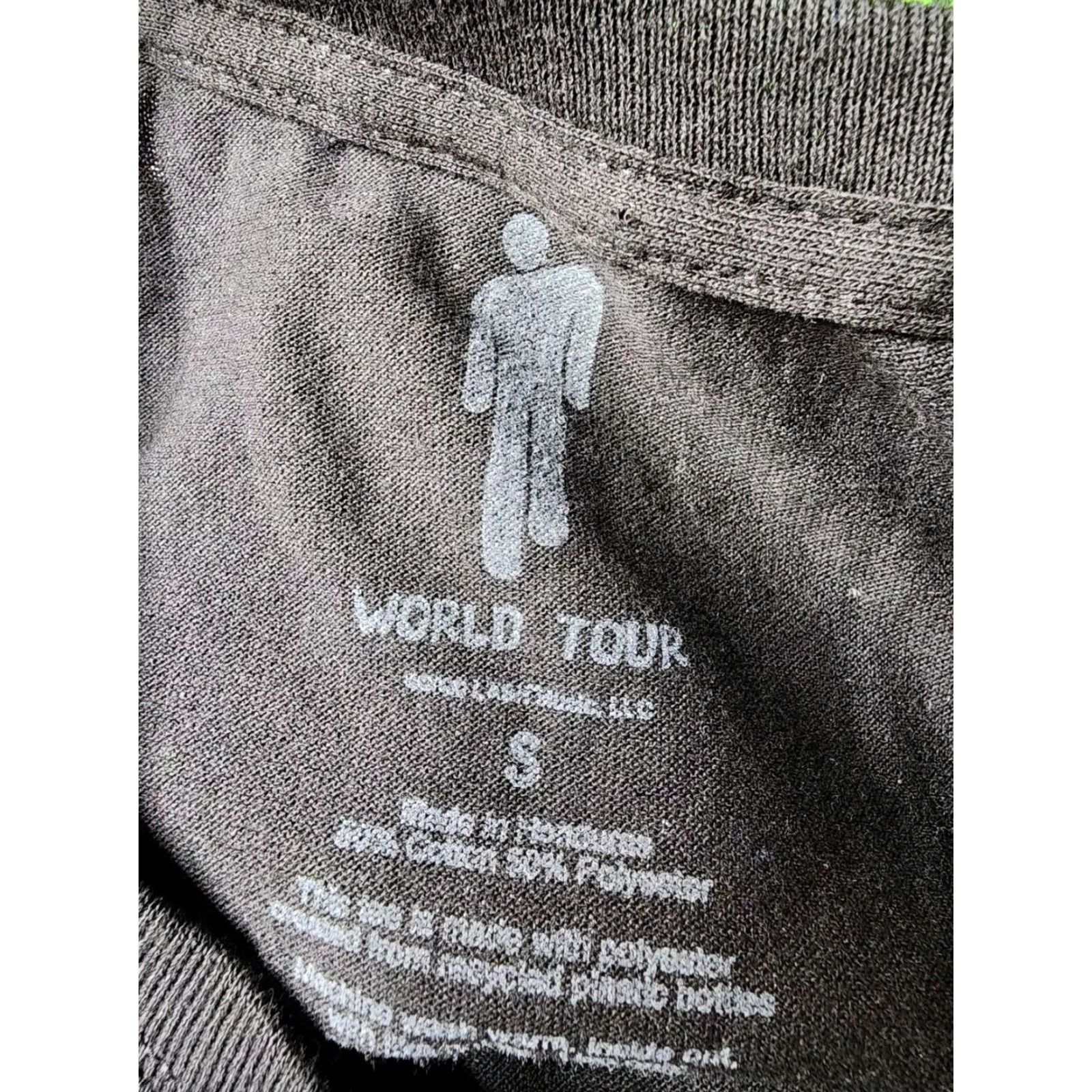 Vintage BILLIE EILISH Shirt Unisex Adults S Short Sleeve Black 2020 Stay at Home WORLD TOUR Music Size US S / EU 44-46 / 1 - 4 Thumbnail