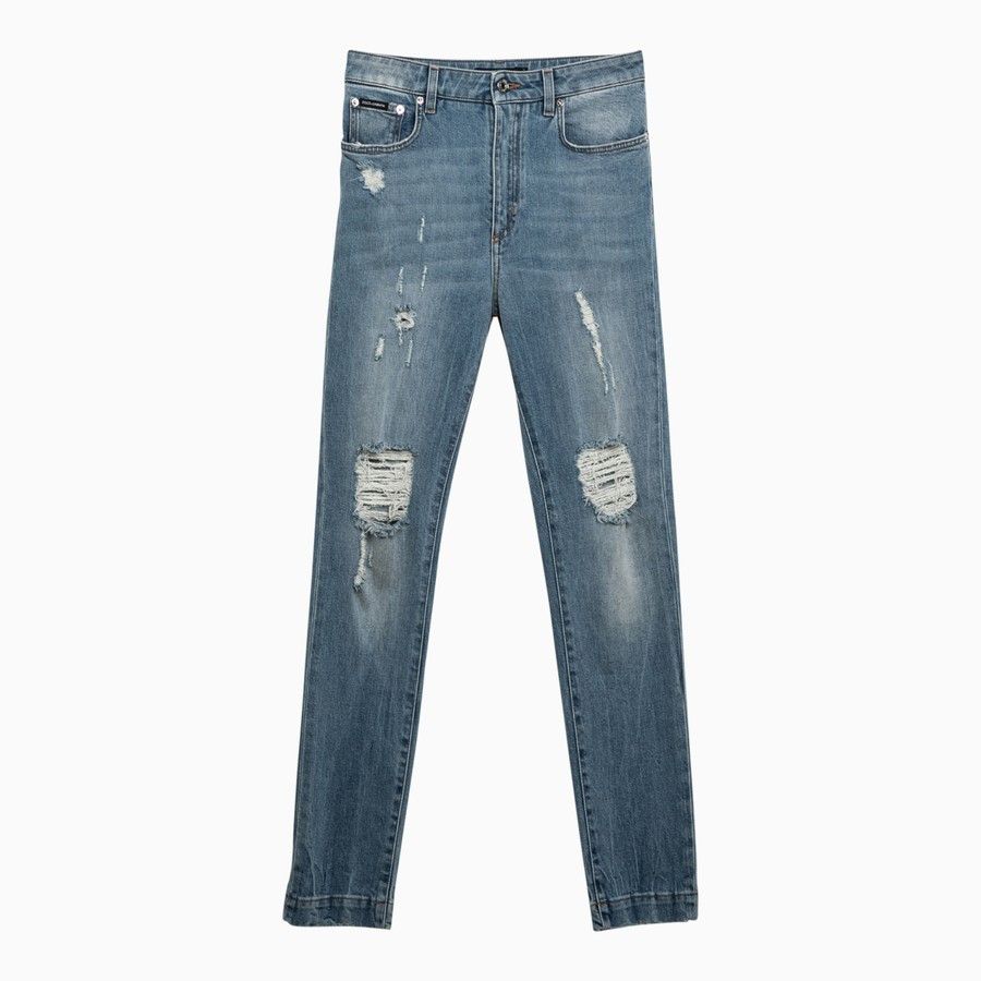 Dolce & Gabbana o1d2blof0824 Denim Jeans in Blue Size 27" / US 4 / IT 40 - 1 Thumbnail