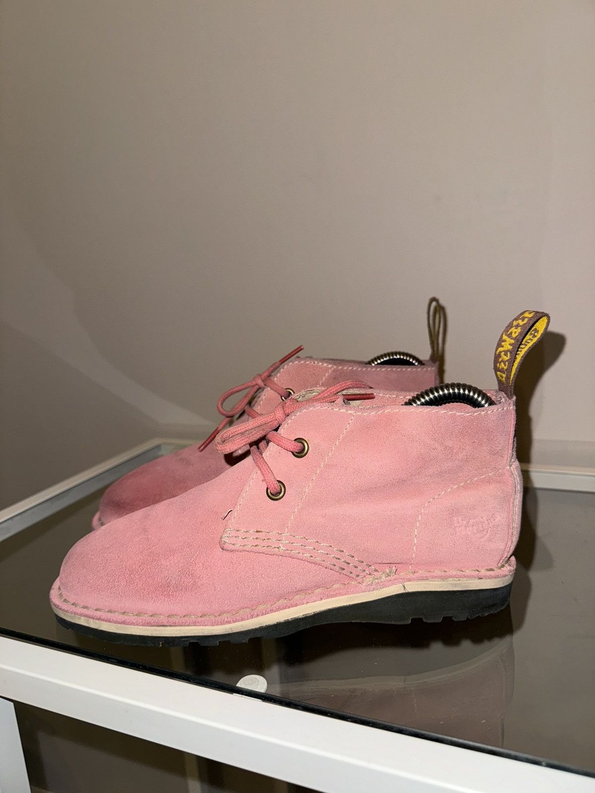 Dr. Martens Dr Martens pink suede leather lace up shoes desert women’s Size US 5 / IT 35 - 1 Thumbnail