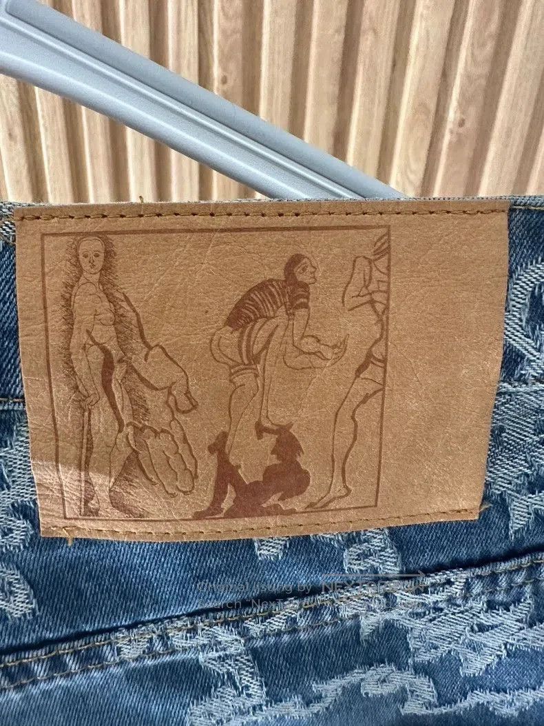 Martine Rose embroidered patterned denim pants by martine rose. Size US 30 / EU 46 - 3 Thumbnail