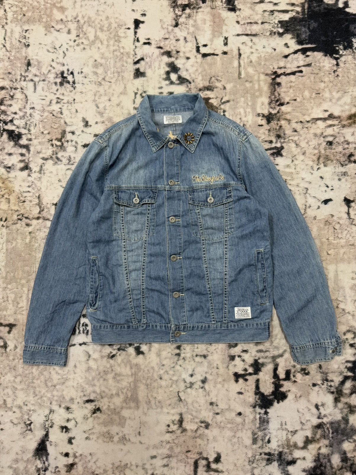 Japanese Brand Stooge & Co Union Made Button Chambray Denim Jacket Size US S / EU 44-46 / 1 - 3 Thumbnail