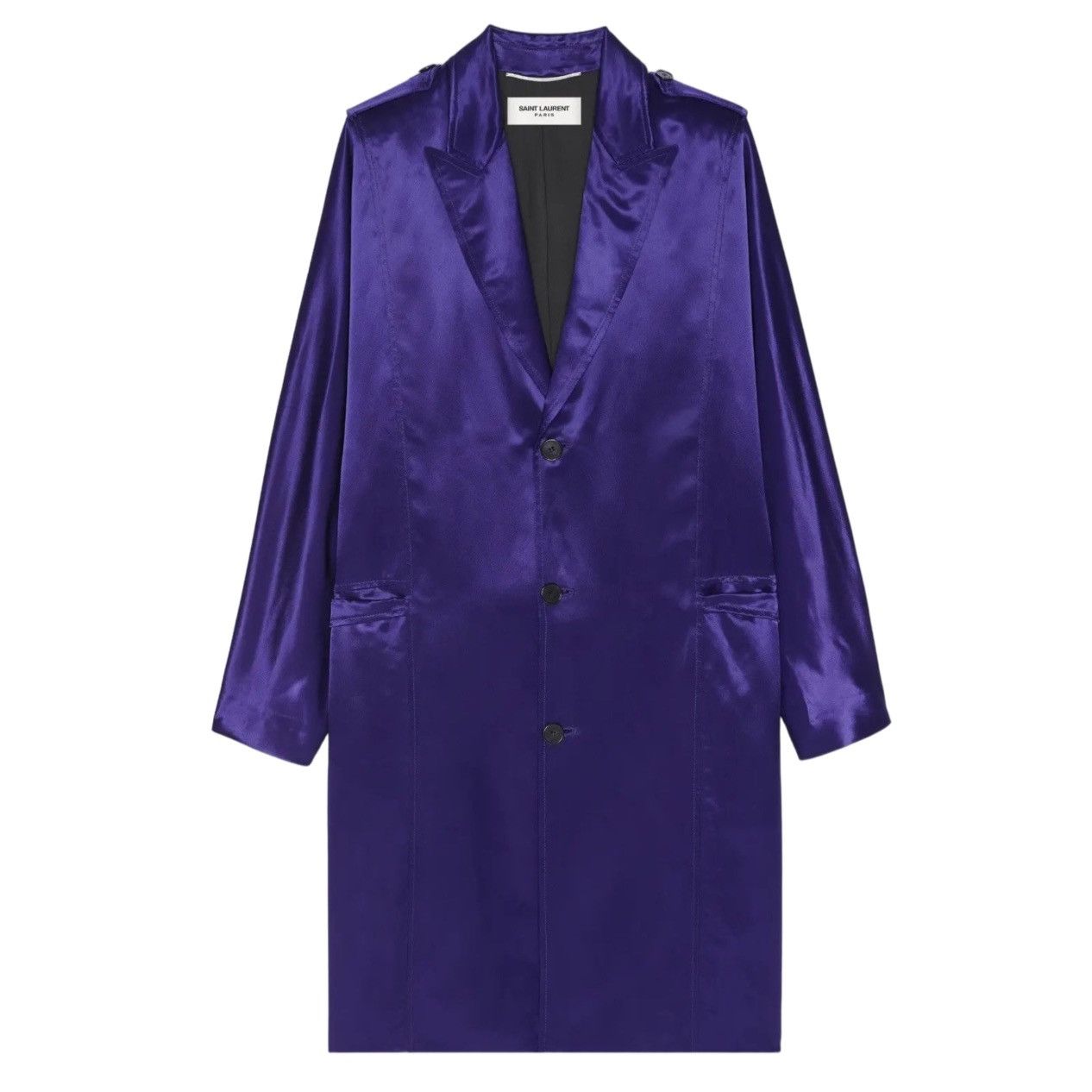 Saint Laurent Paris Saint Laurent Satin Overcoat Size US M / EU 48-50 / 2 - 1 Thumbnail