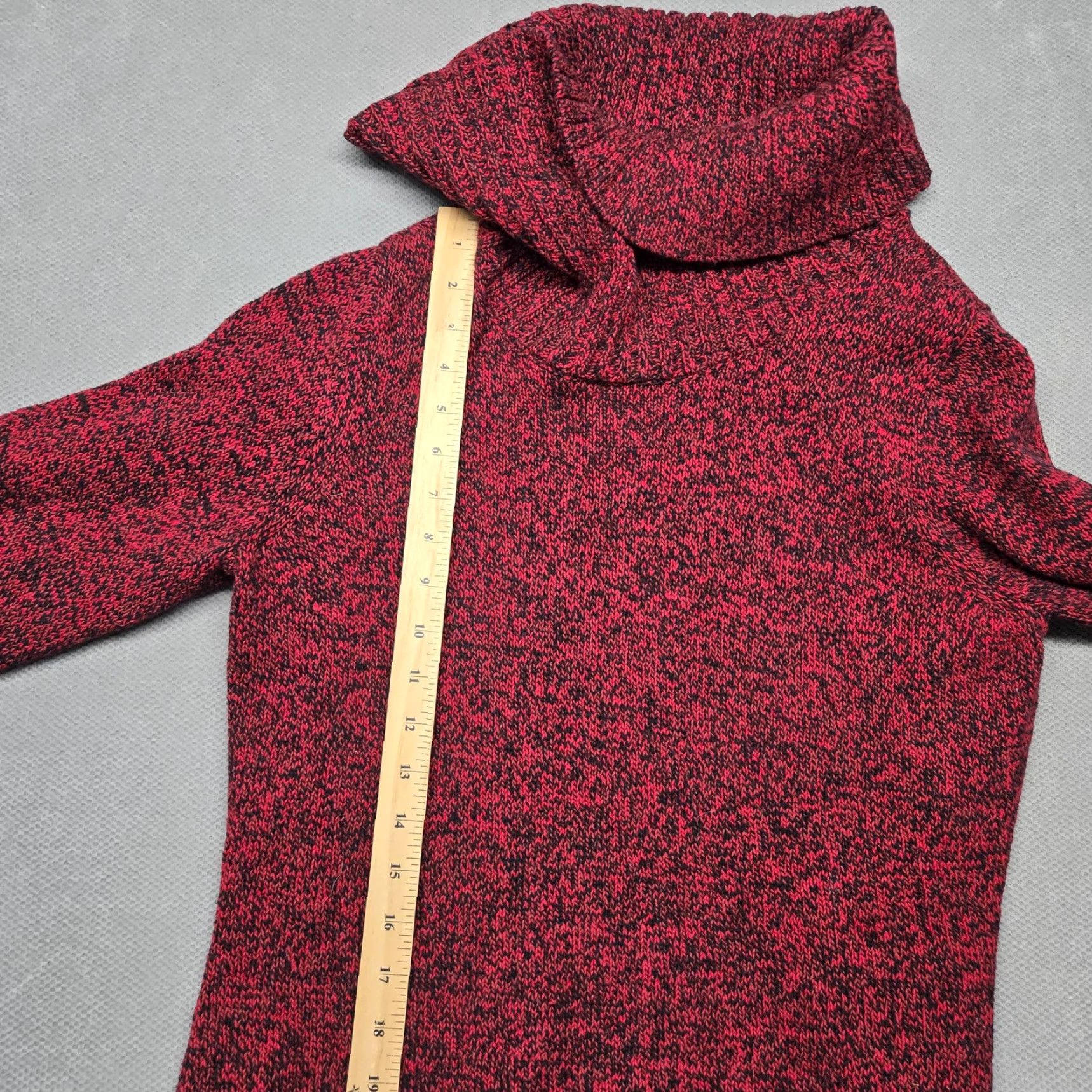 Vintage Lauren Jeans Co. Ralph Lauren Sweater Womens XL Red Cowl Neck Pullover Size XL / US 12-14 / IT 48-50 - 6 Thumbnail
