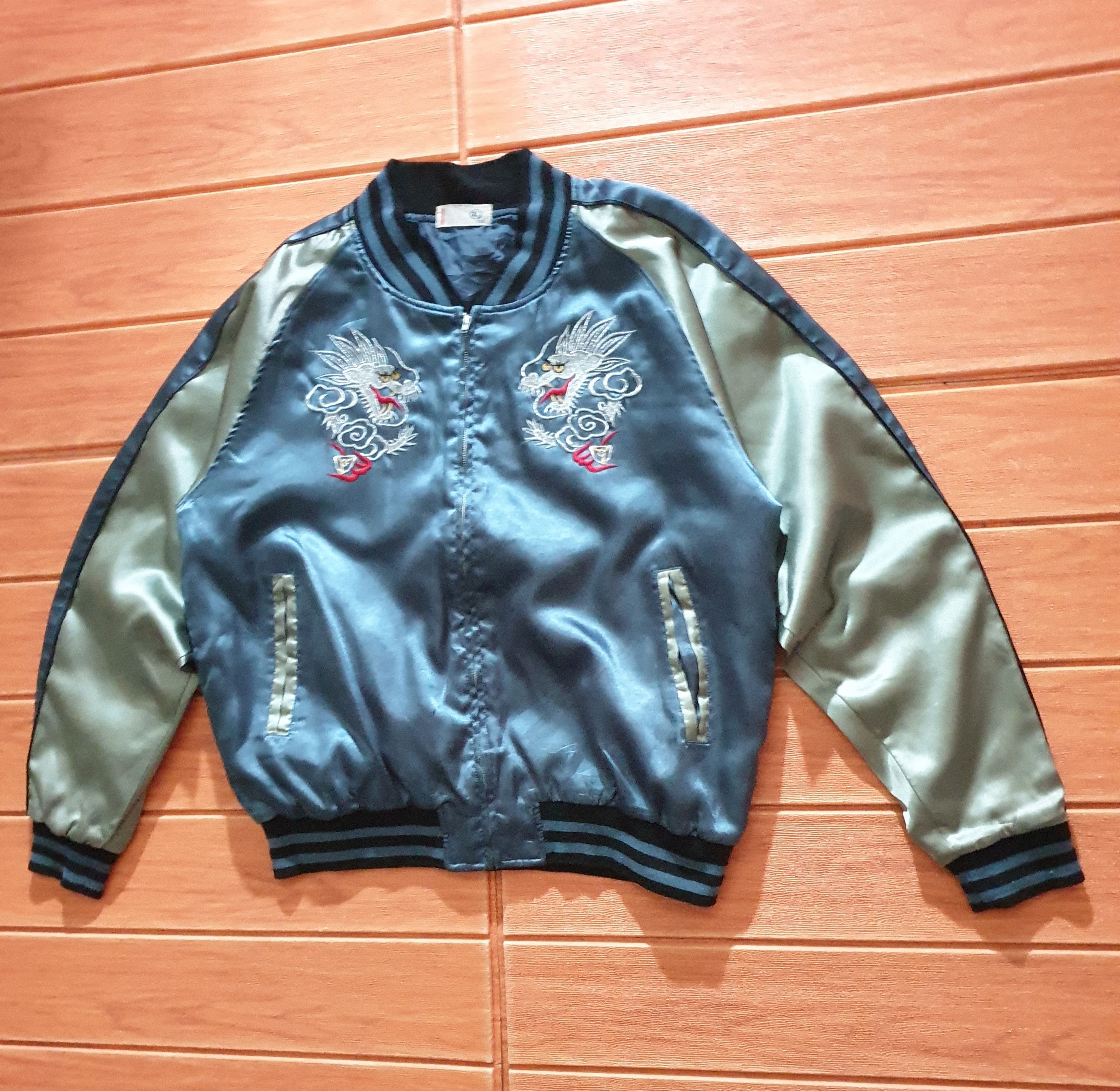 Japanese Brand 💥Double dragon embroidery Sukajan Jacket Size US M / EU 48-50 / 2 - 13 Thumbnail