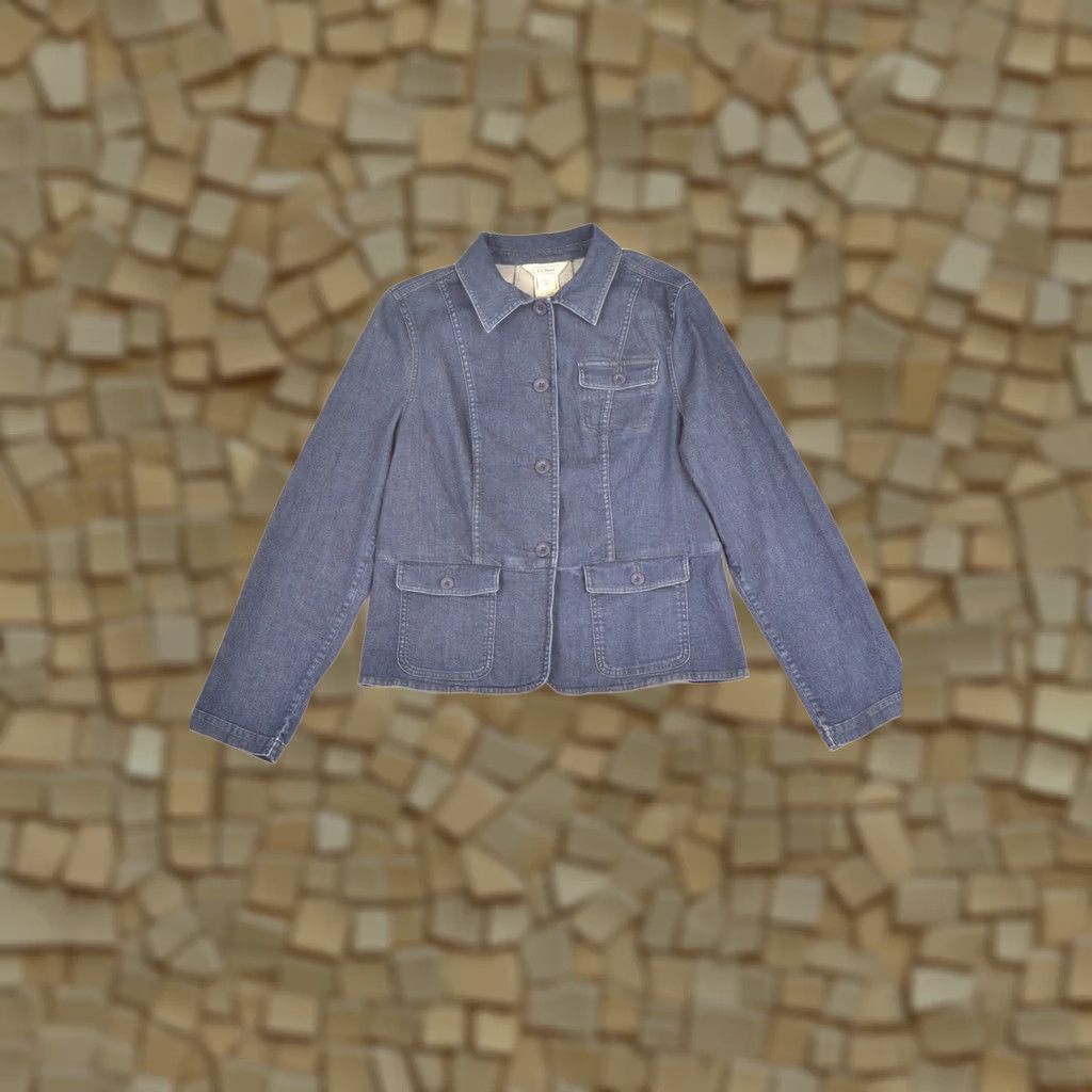 Vintage L.L. Bean Womens Vintage Stretch Denim Front Pockets Jacket M Blue Womens, Front Pockets, Denim, Stretch, Jacket, Vintage, 98% cotton / 2% spandex Size M / US 6-8 / IT 42-44 - 1 Thumbnail