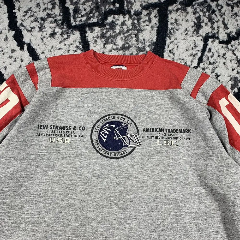 Levi's Vintage 90’s Levi’s Baseball USA Sweatshirt Embroidery Size US XL / EU 56 / 4 - 3 Thumbnail