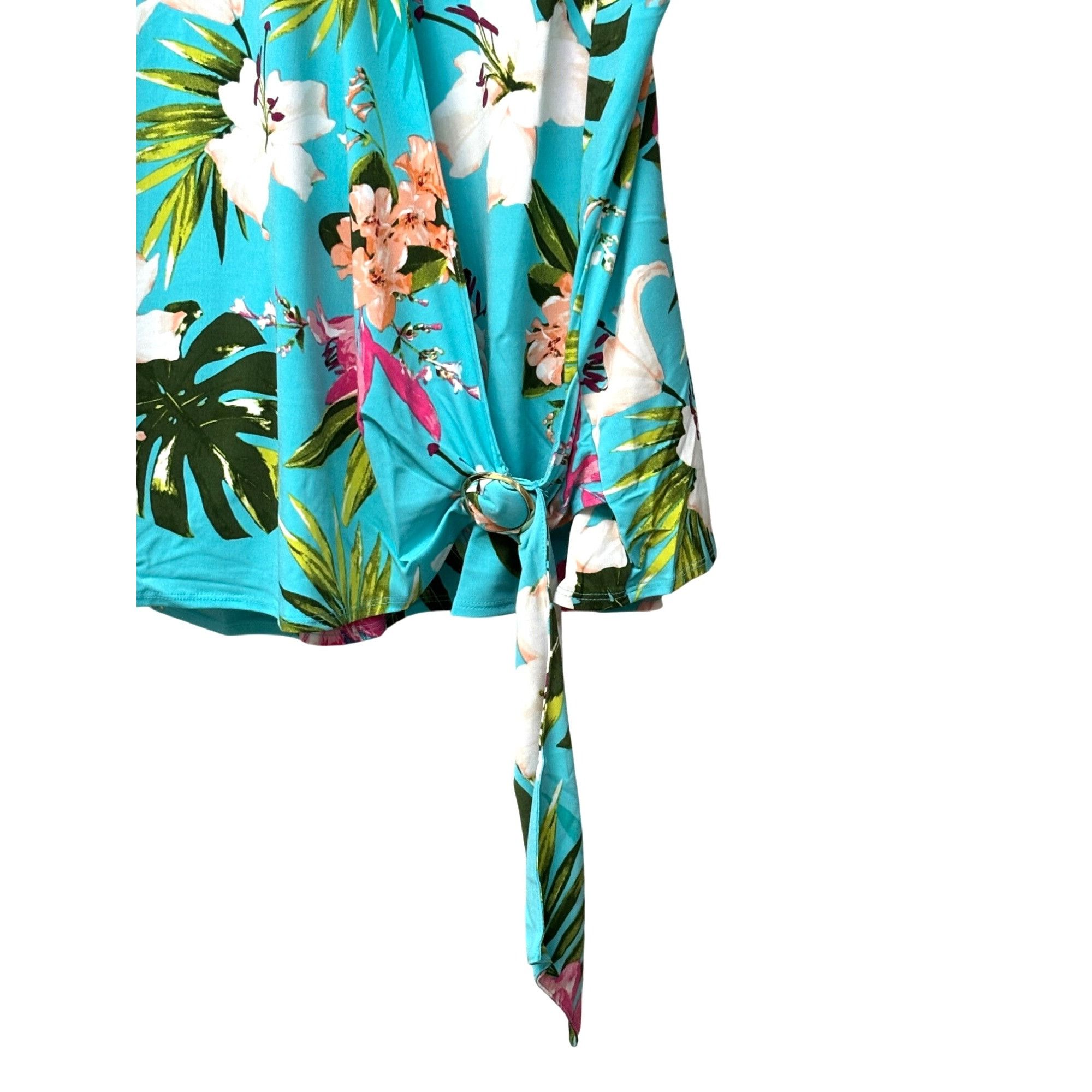 JM Collection JM Collection Women’s Plus Size Printed Faux-wrap Tunic, 3X Size ONE SIZE - 4 Thumbnail