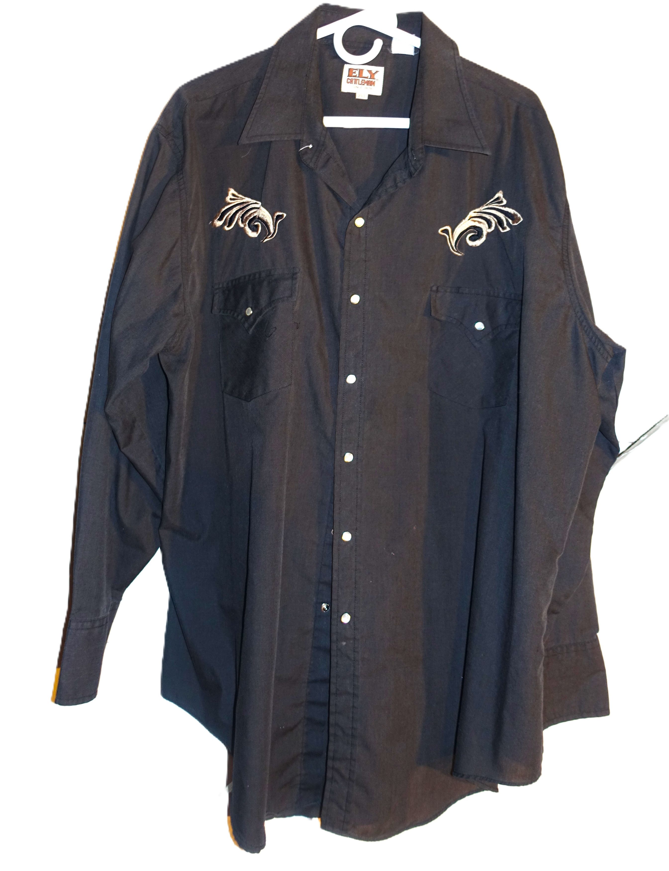 Vintage Vintage Ely Cattleman Black Western Shirt 2XL Size US XXL / EU 58 / 5 - 1 Thumbnail