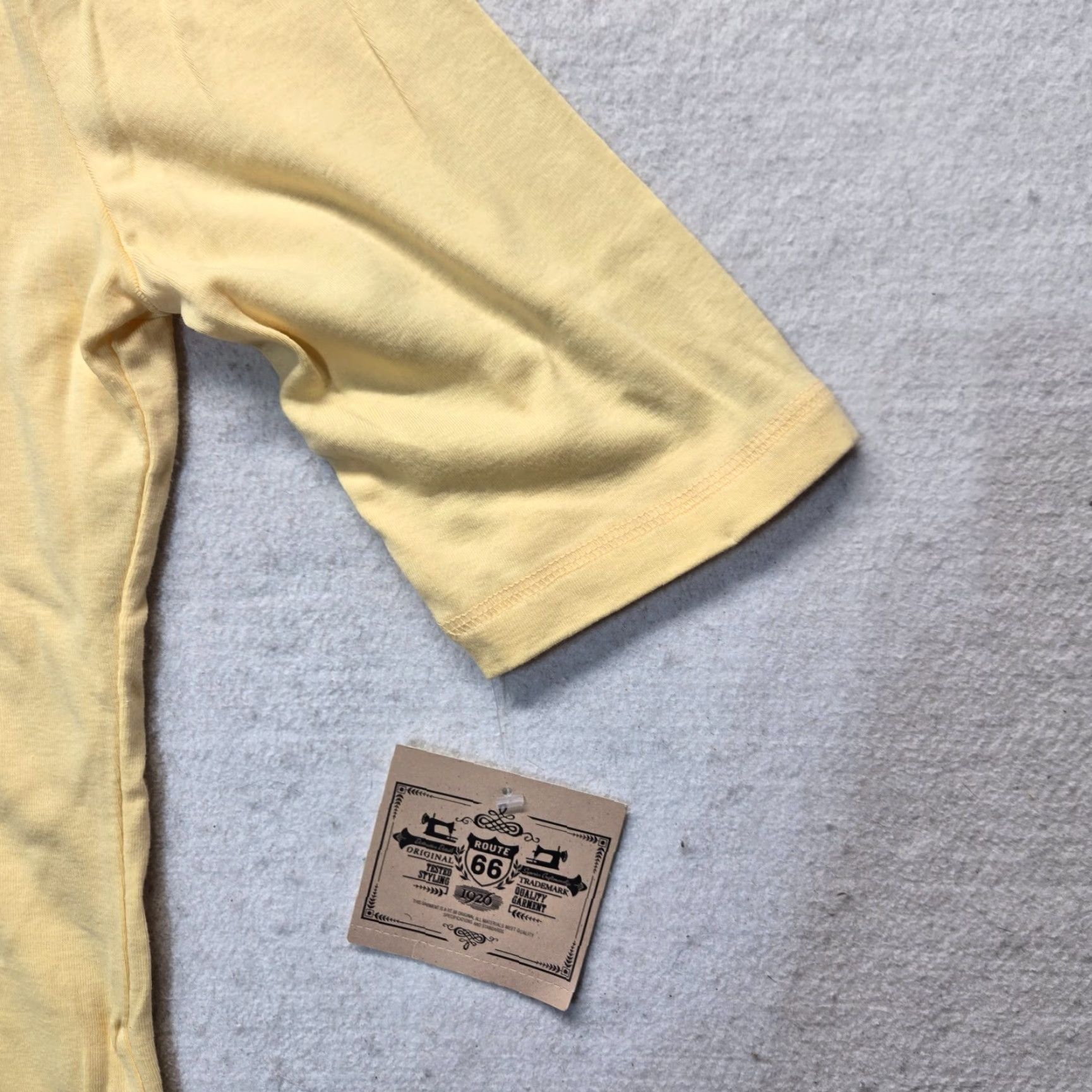 Route 66 Route 66 Yellow V-Neck Pullover T-Shirt Adult Women's Size L Large Casual Size L / US 10 / IT 46 - 3 Thumbnail