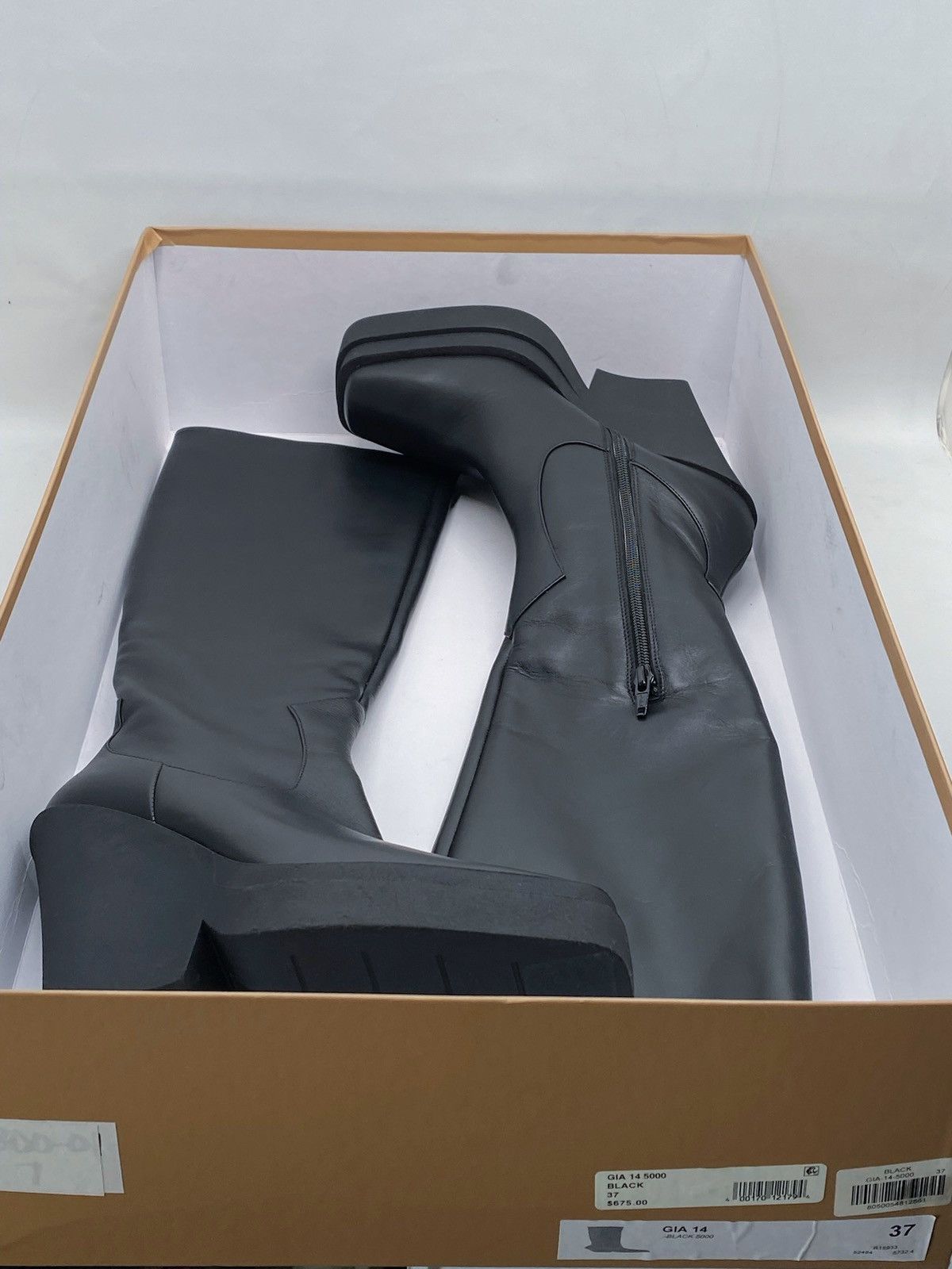 GIA BORGHINI Gia Borghini Texan Leather Platform Knee-High Boots size 37 Size US 7 / IT 37 - 11 Thumbnail