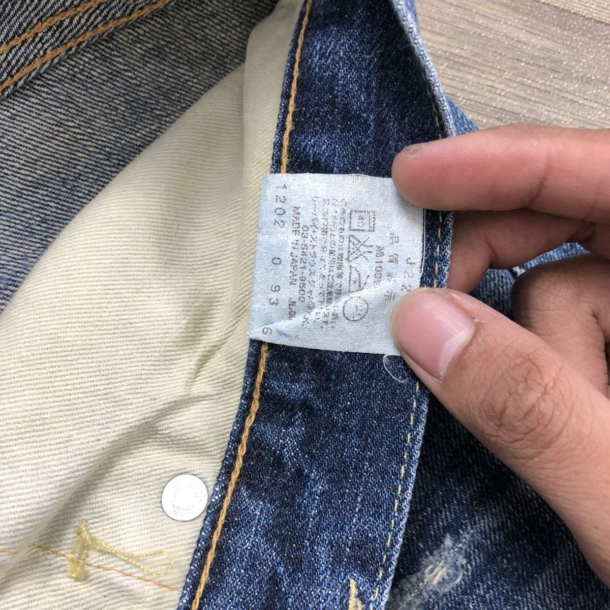 Levi's × Levi's Vintage Clothing 🇯🇵 90’s Vintage Levis 502xx Selvedge Faded Distressed Jeans Size US 33 - 10 Thumbnail