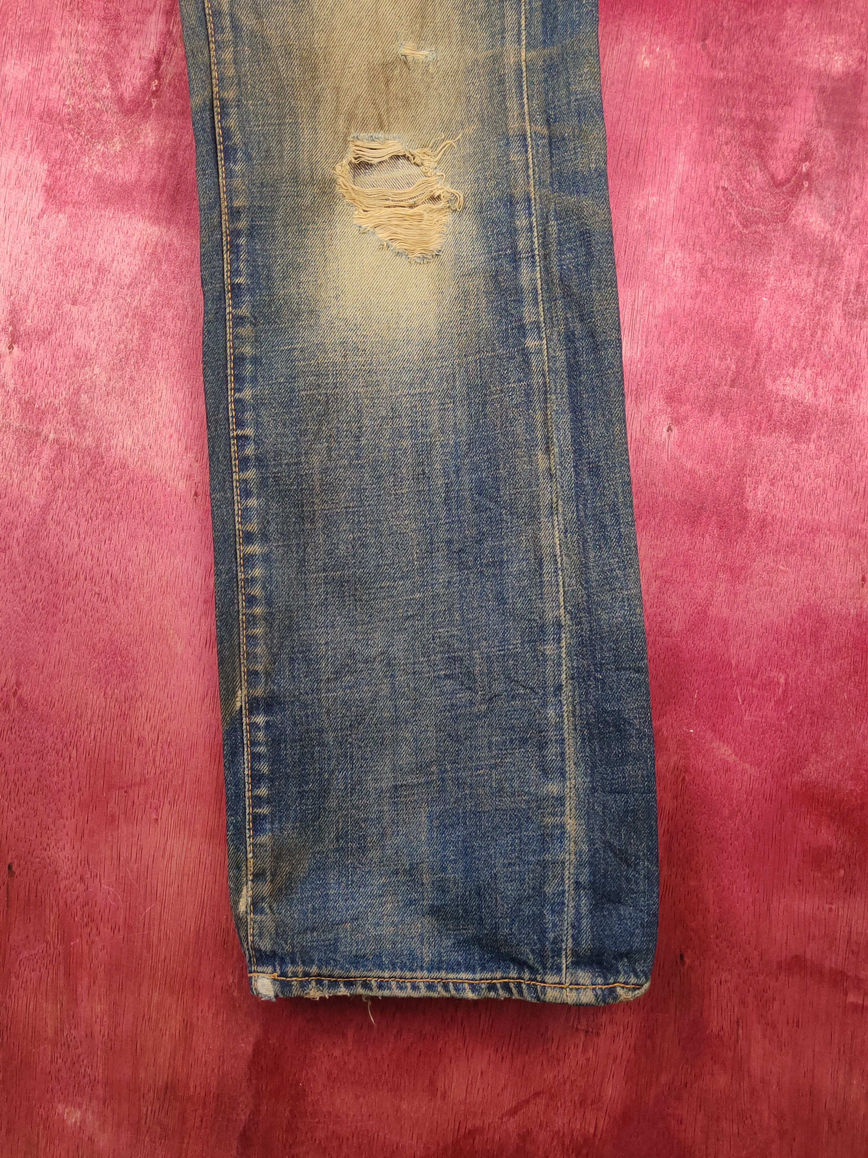 Energie D Energie Dark Blue Distressed faded jeans Denim #S1540 Size US 29 - 7 Thumbnail