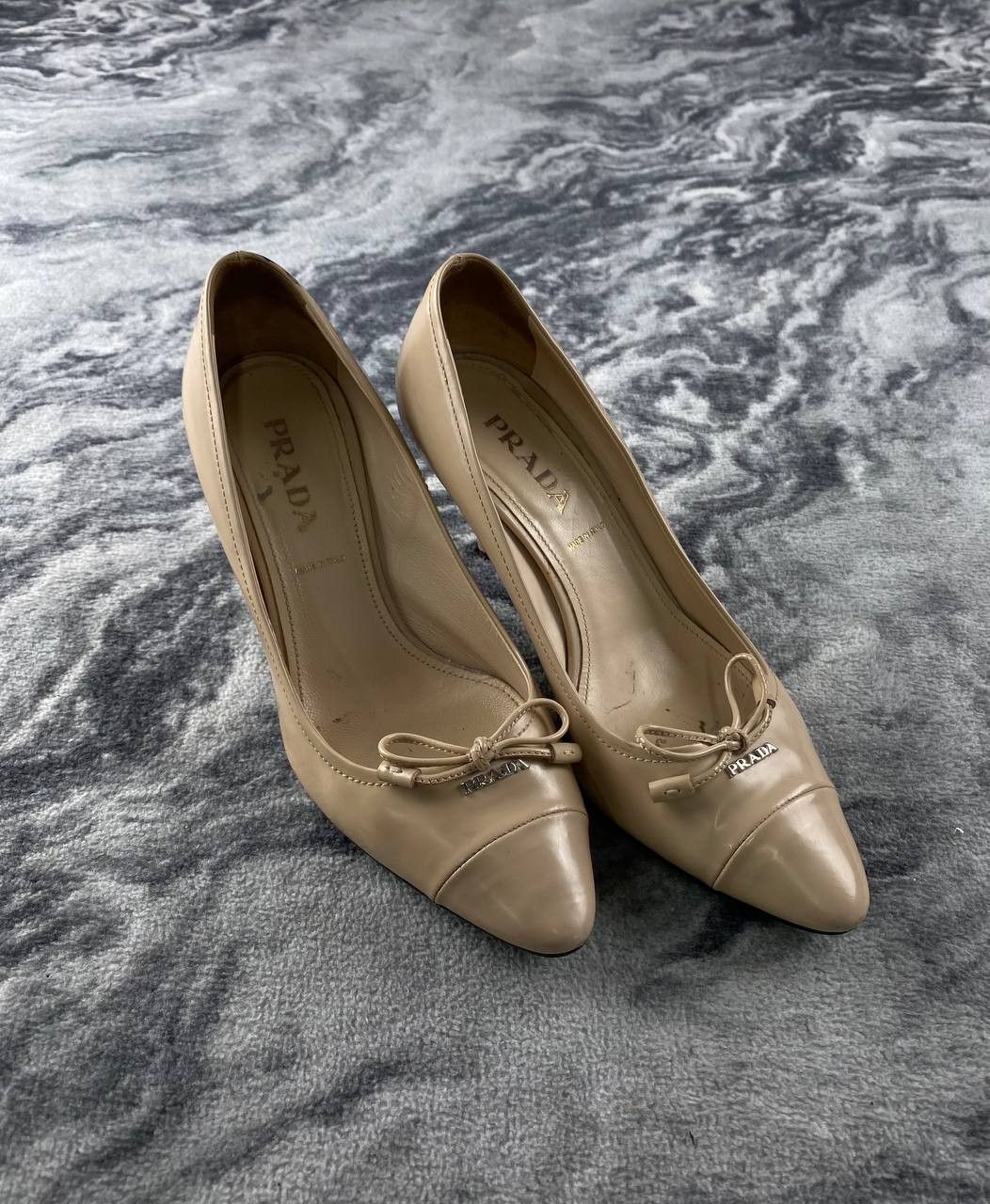 Prada Prada Leather Heels Women Size 36 Beige Size US 6 / IT 36 - 1 Thumbnail