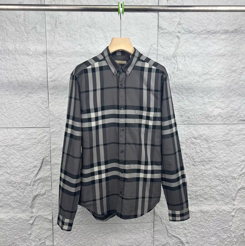 Burberry Burberry Gray Cotton Men's Shirt Size S Size US S / EU 44-46 / 1 - 1 Thumbnail