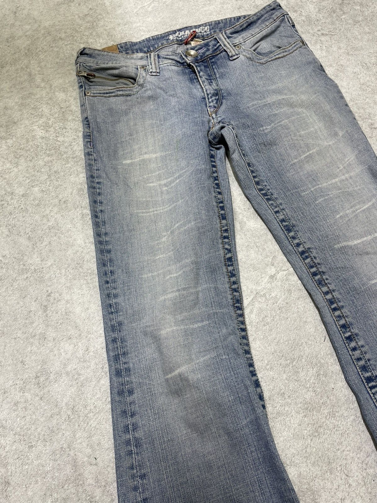 If Six Was Nine × Le Grande Bleu (L.G.B.) Distressed Ifsixwasnine Style Flare Denim Rockstar Grail LGB Size US 29 - 15 Thumbnail