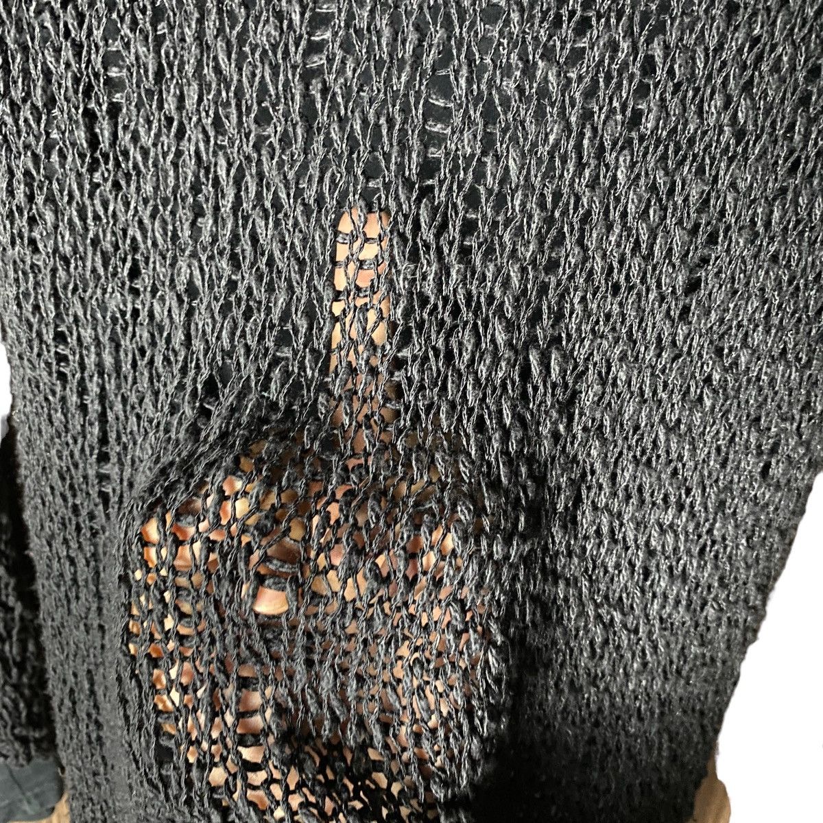If Six Was Nine × Japanese Brand × Le Grande Bleu (L.G.B.) 2000's My Jane Fishnet Glittery Taupe Knitted Size US XS / EU 42 / 0 - 2 Thumbnail