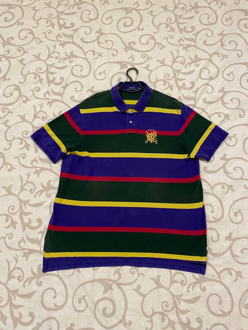 Polo Ralph Lauren Polo Ralph Lauren Multicolor Striped Crest Polo Shirt Size US XXL / EU 58 / 5 - 1 Thumbnail
