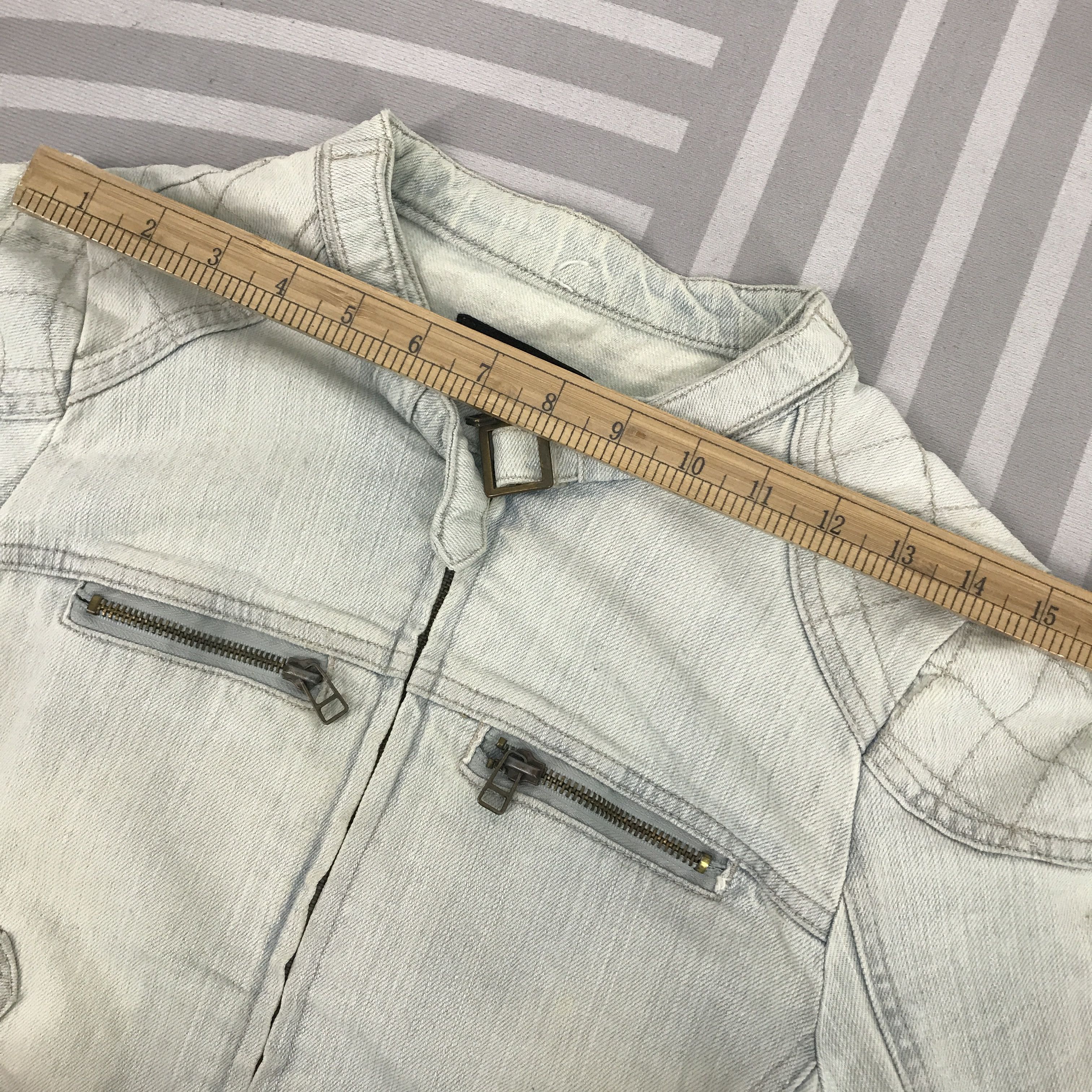 Japanese Brand × Vintage Japan Light denim Sorridere zipper Jacket Size US S / EU 44-46 / 1 - 9 Thumbnail