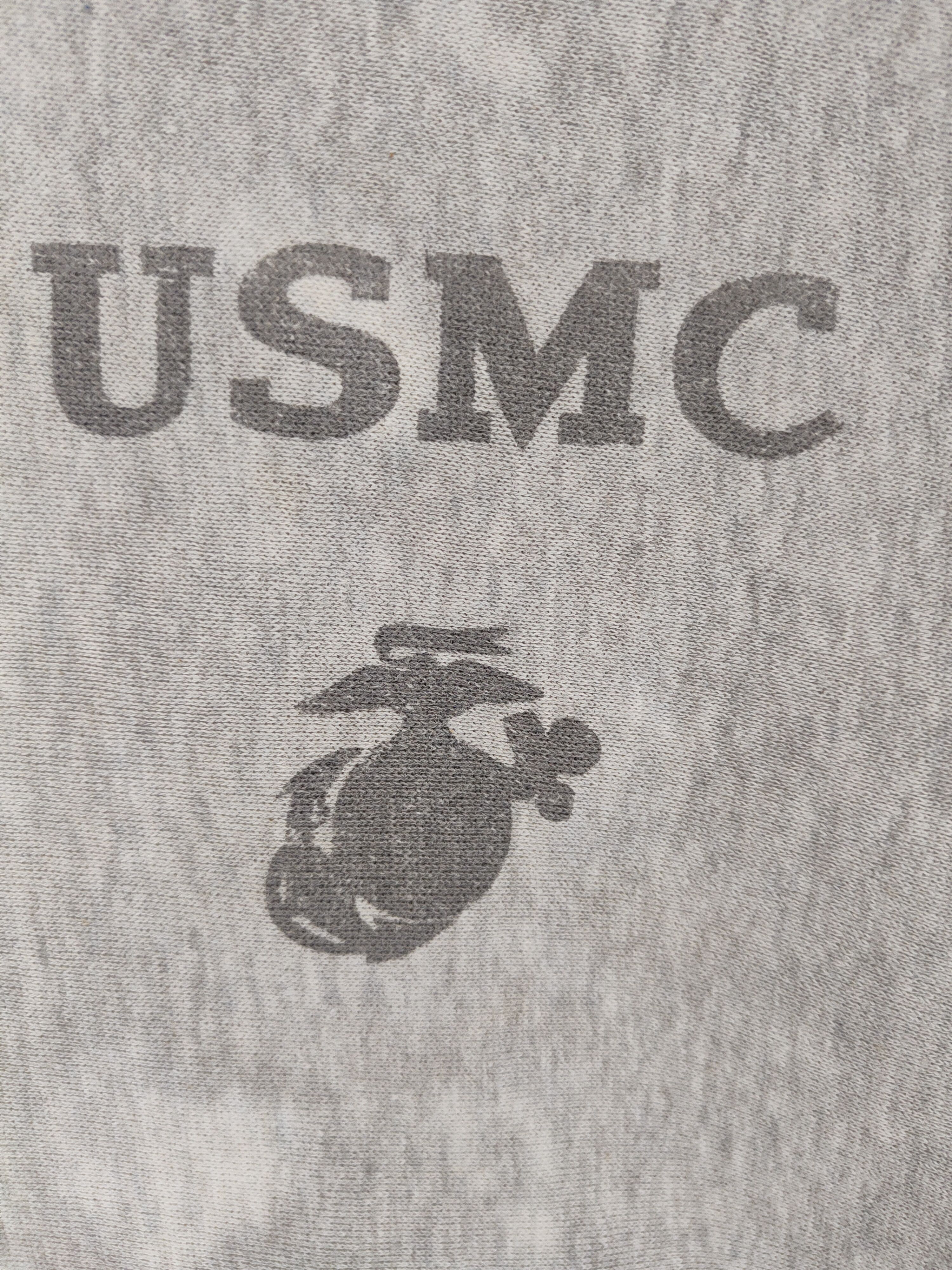Vintage 50-50 USMC Marine Corp vintage Gray Faded Sweatshirts #S2463 Size US M / EU 48-50 / 2 - 3 Thumbnail