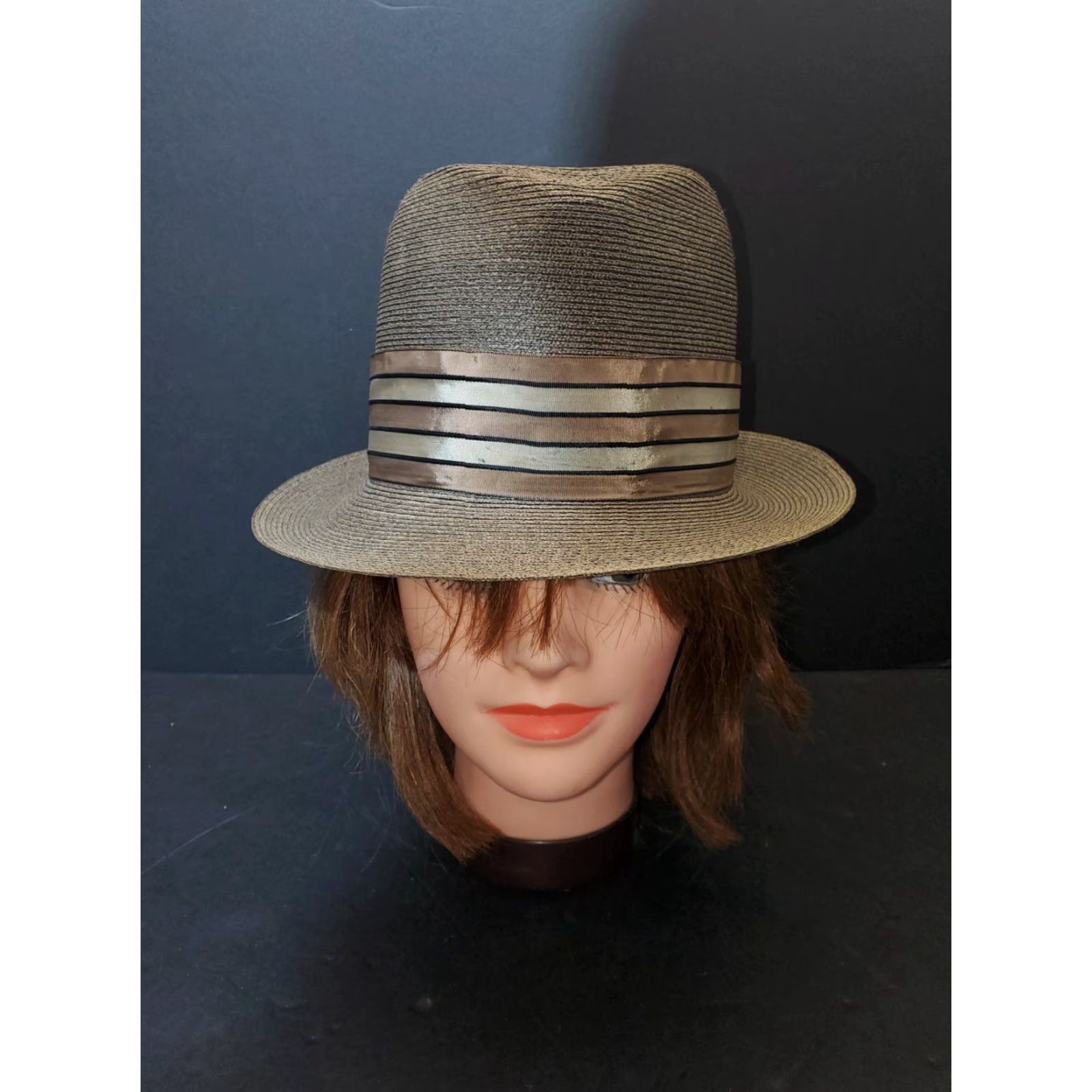 Stetson VINTAGE Stetson Medalist Panama Wide Brim Pinched Crown Hat - Size 7 - Brown Mens Hat Panama 80s Wide Brim Stetson Medalist Vintage Men's Hat Size ONE SIZE - 2 Thumbnail