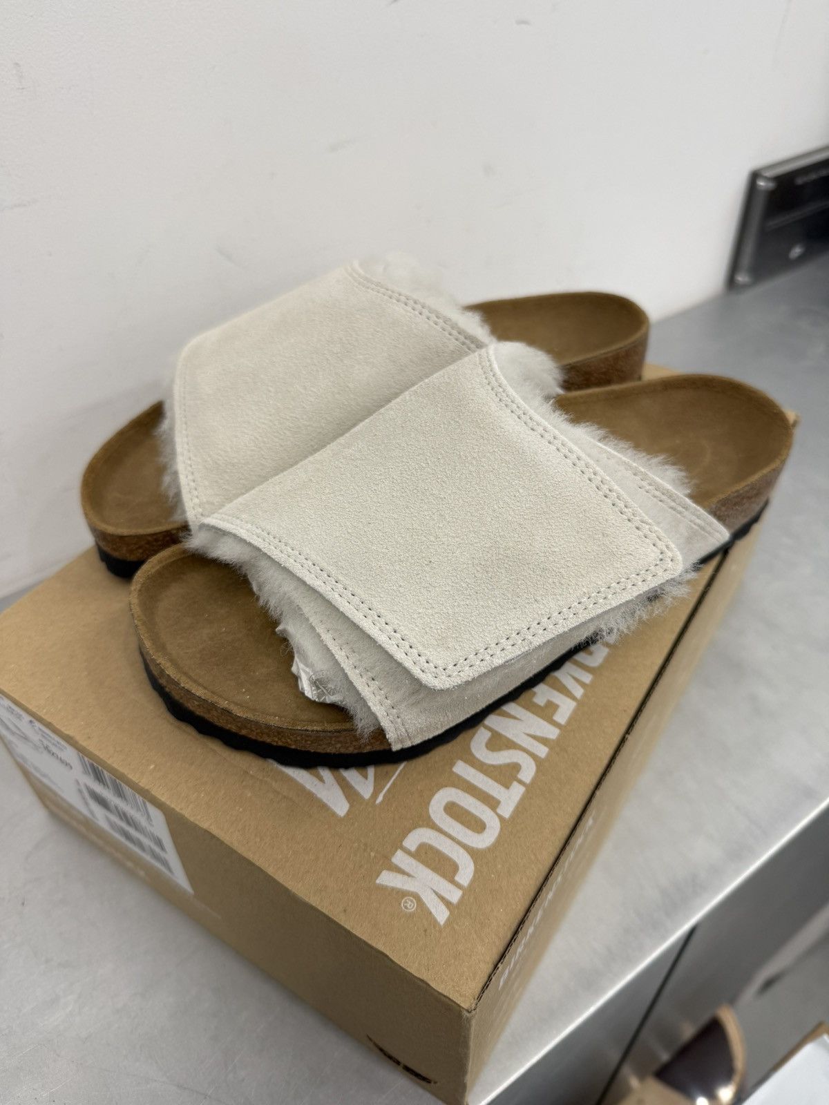 Birkenstock × Stussy Birkenstock Solana Shearling Slide