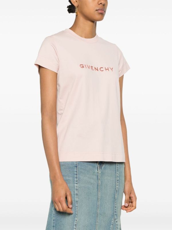 Givenchy o1srvl11e0924 4G Slim Cotton T-Shirt in Light Pink Size M / US 6-8 / IT 42-44 - 2 Thumbnail