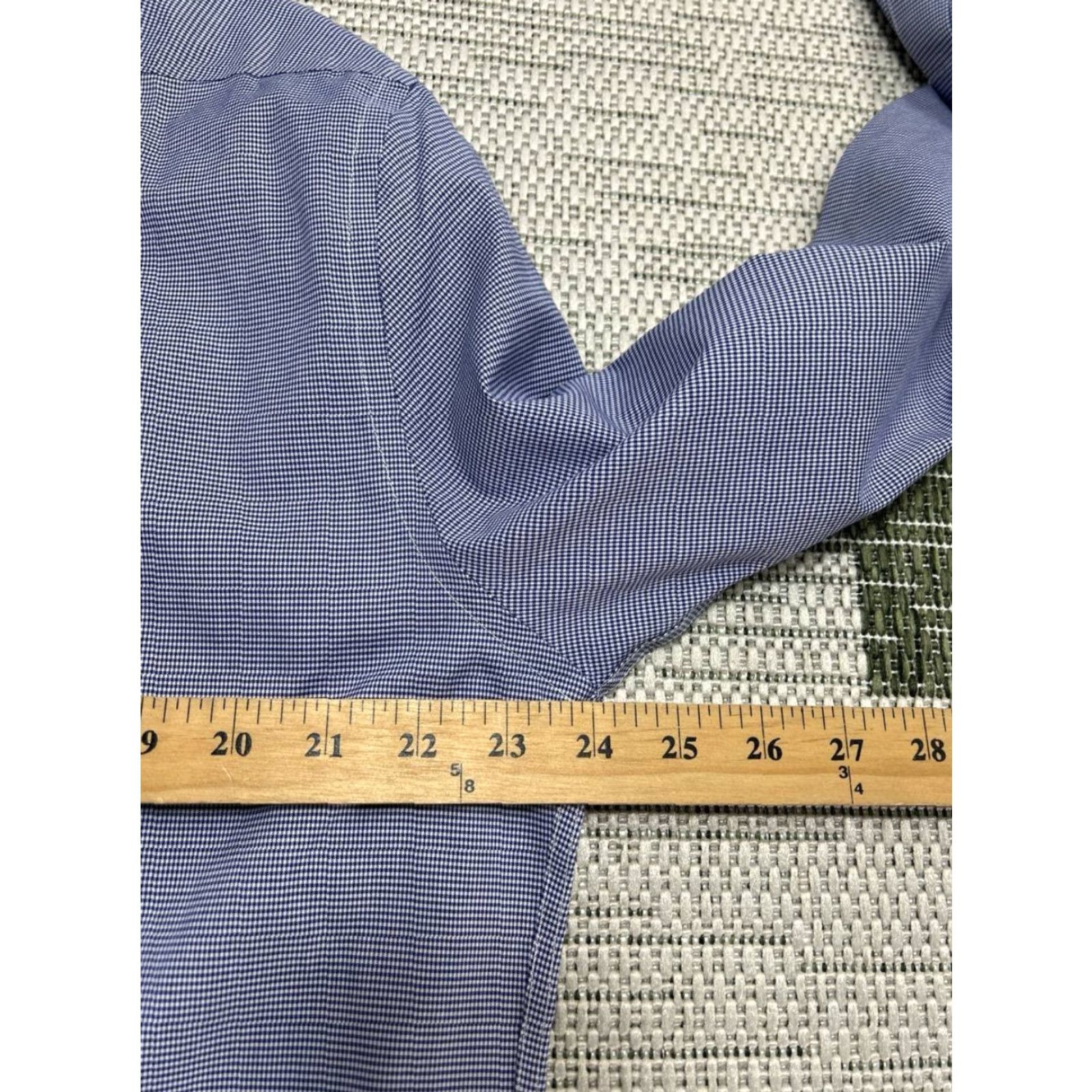 Suitsupply Suitsupply Traveller Dress Shirt Mens 17.5 Blue Check Cotton Button Up Formal Shirt Size 46R - 5 Thumbnail