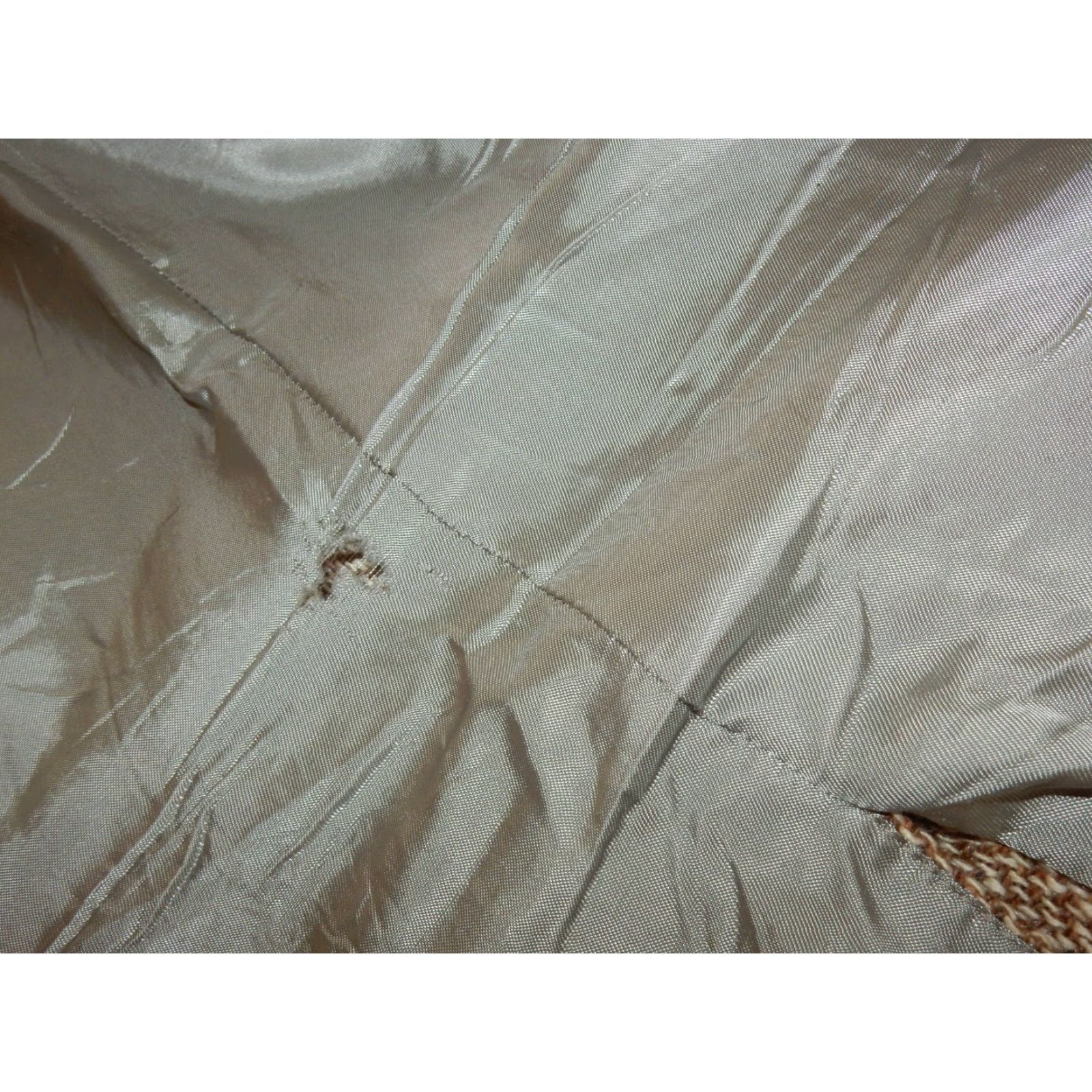 Lands' End VINTAGE Lands' End Men's Linen Sport Coat Blazer Jacket Size 42 Large Beige Casual Size 42R - 8 Thumbnail
