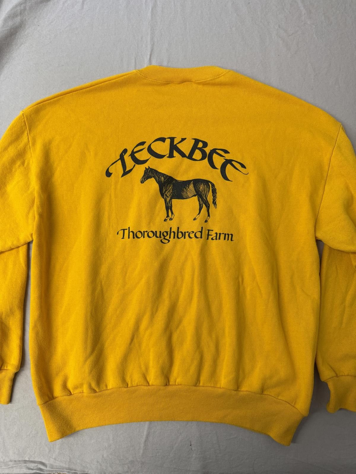 Jerzees VTG Leckbee Thoroughbred Farm Horse Sweatshirt Washington Size US XL / EU 56 / 4 - 1 Thumbnail