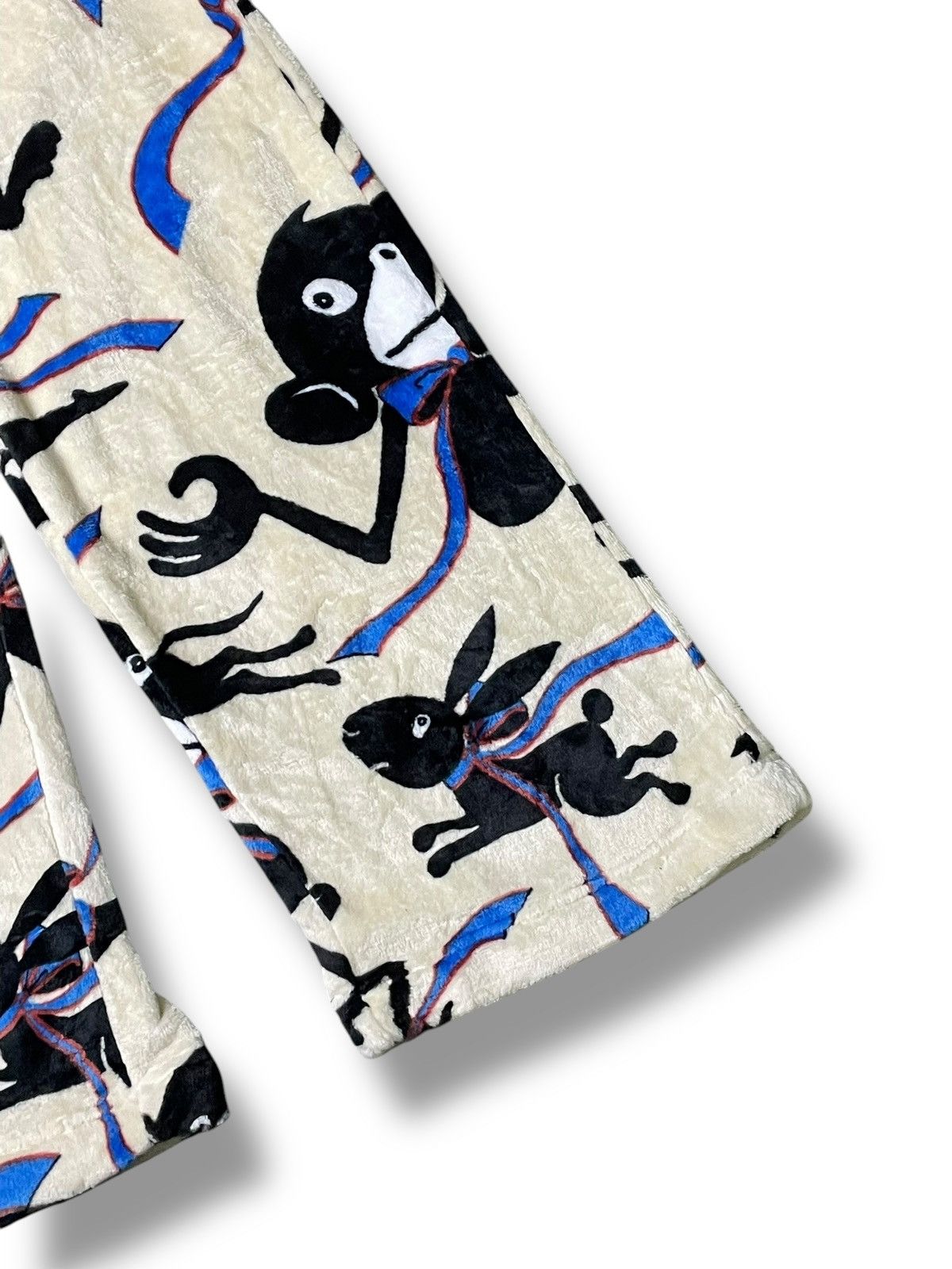 Japanese Brand × Vintage Japanese Brand Monkey Printed Fleece Pants (87) Size US 26 / EU 42 - 6 Thumbnail