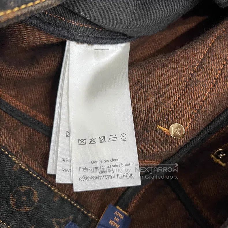 Louis Vuitton Louis Vuitton 25 Years Black Full Logo Denim Wide Leg Pant Size US 34 / EU 50 - 5 Thumbnail