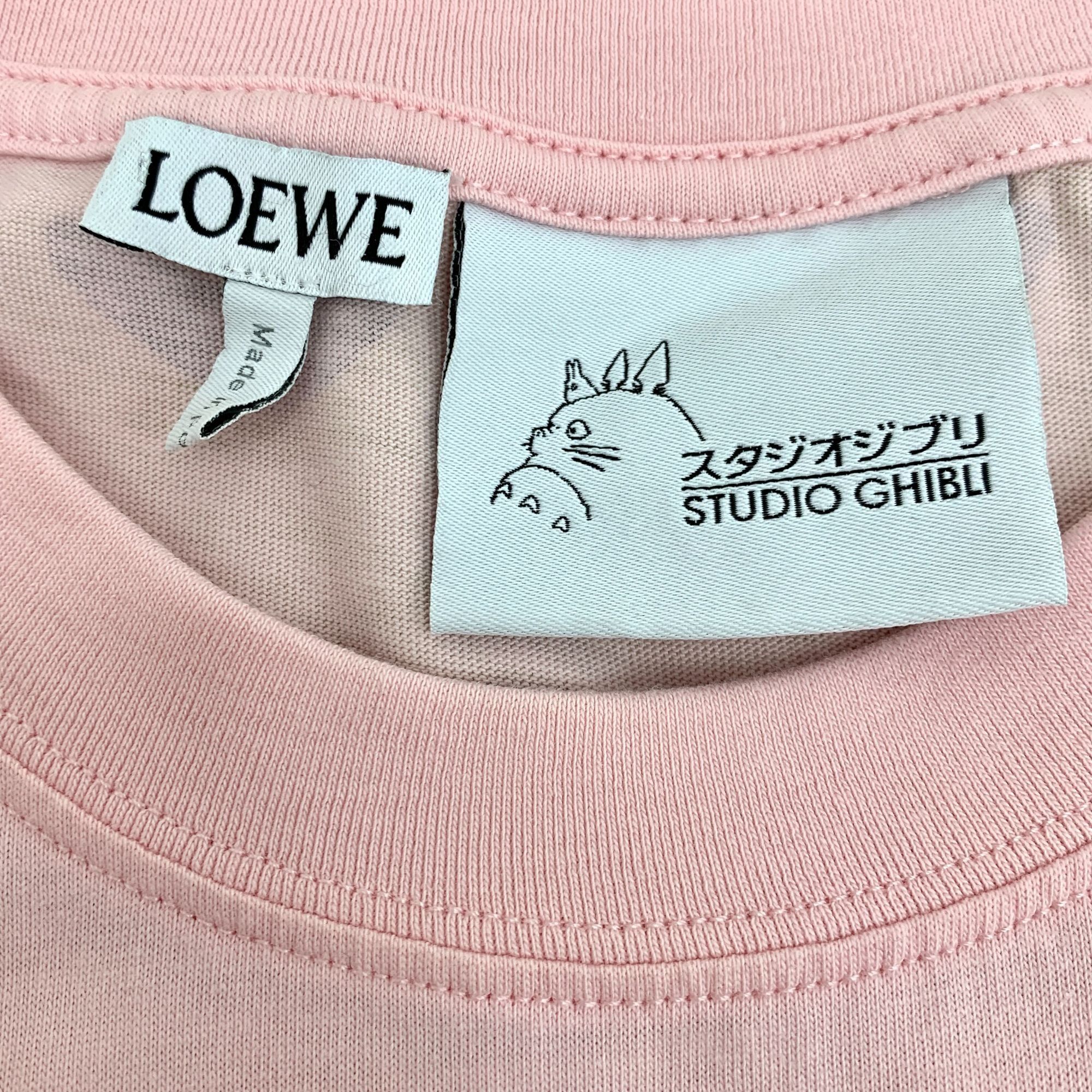 Loewe Loewe X Totoro Collaboration Pink Cotton Graphic Short-Sleev Size S / US 4 / IT 40 - 2 Thumbnail